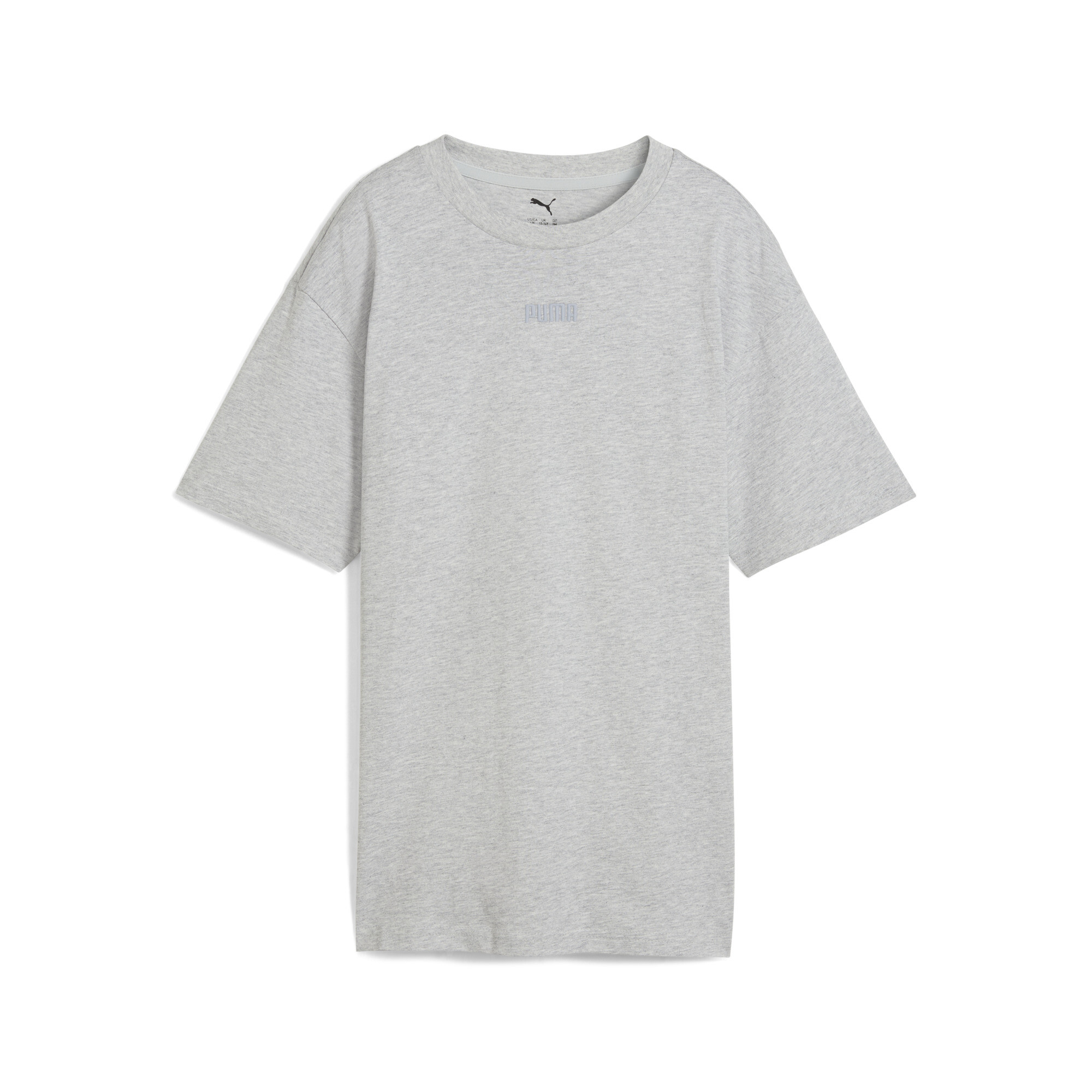 PUMA Essentials Elevated Relaxed Tee Jeugd, Grijs, Maat 6-7Y