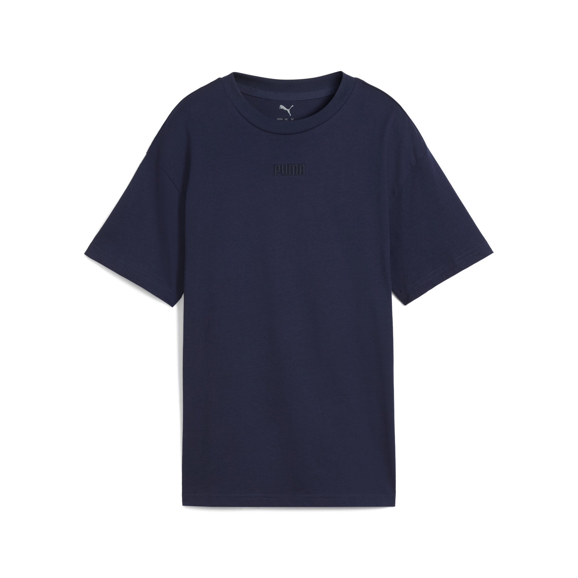 PUMA Essentials Elevated Relaxed Tee Jeugd, Blauw, Maat 13-14Y