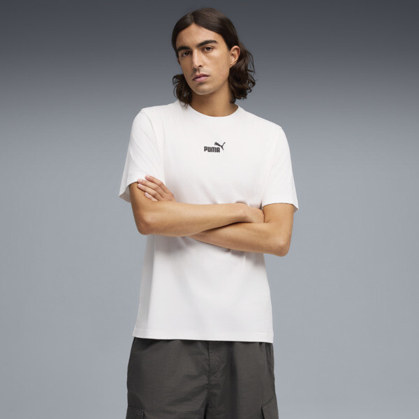 Remera PUMA Essentials Small No. 1 Logo para Hombre En Blanco