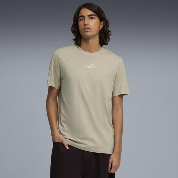 Remera PUMA Essentials Small No. 1 Logo para Hombre En Pebble Gris