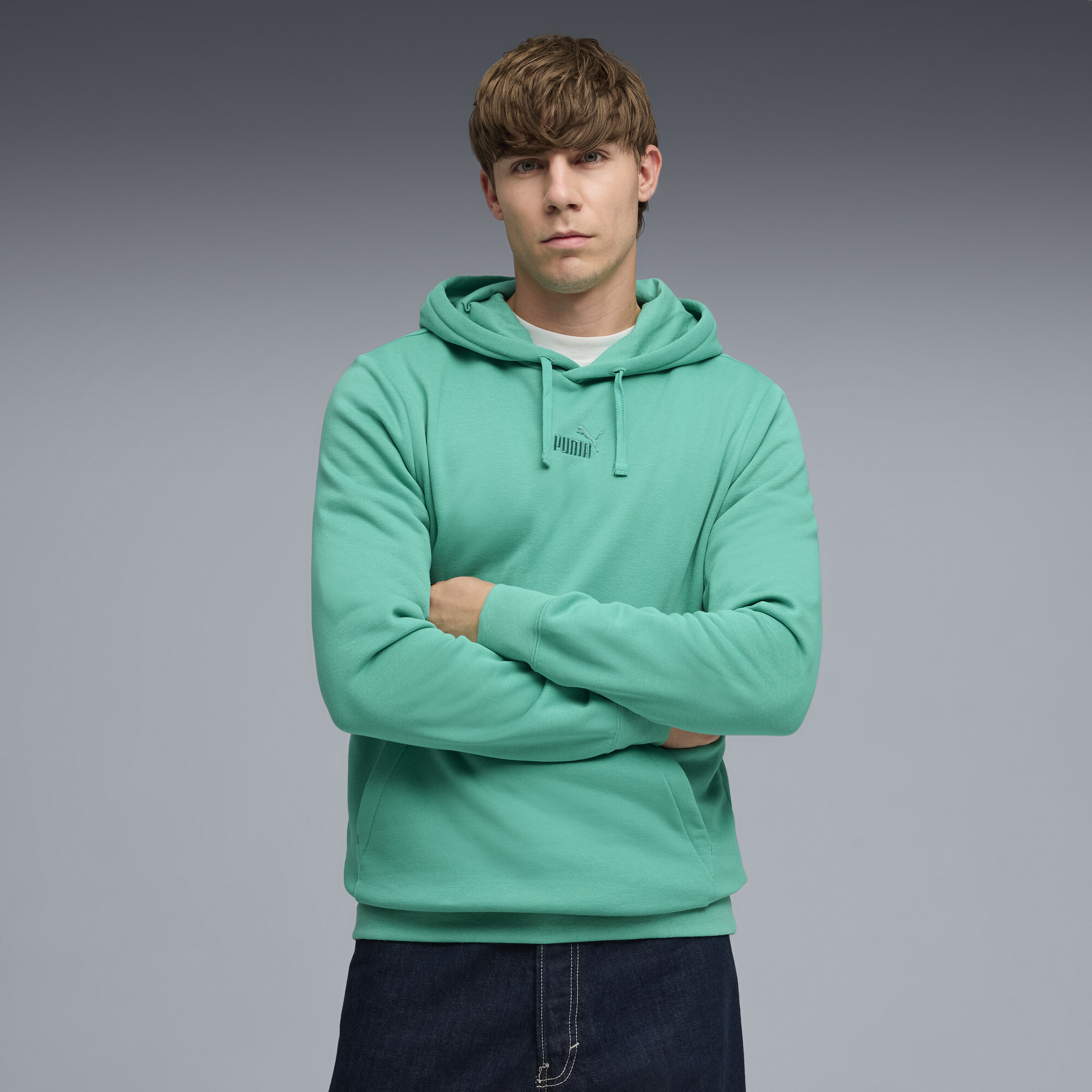 PUMA Essentials Small No.1 Logo Centered Pullover Hoodie