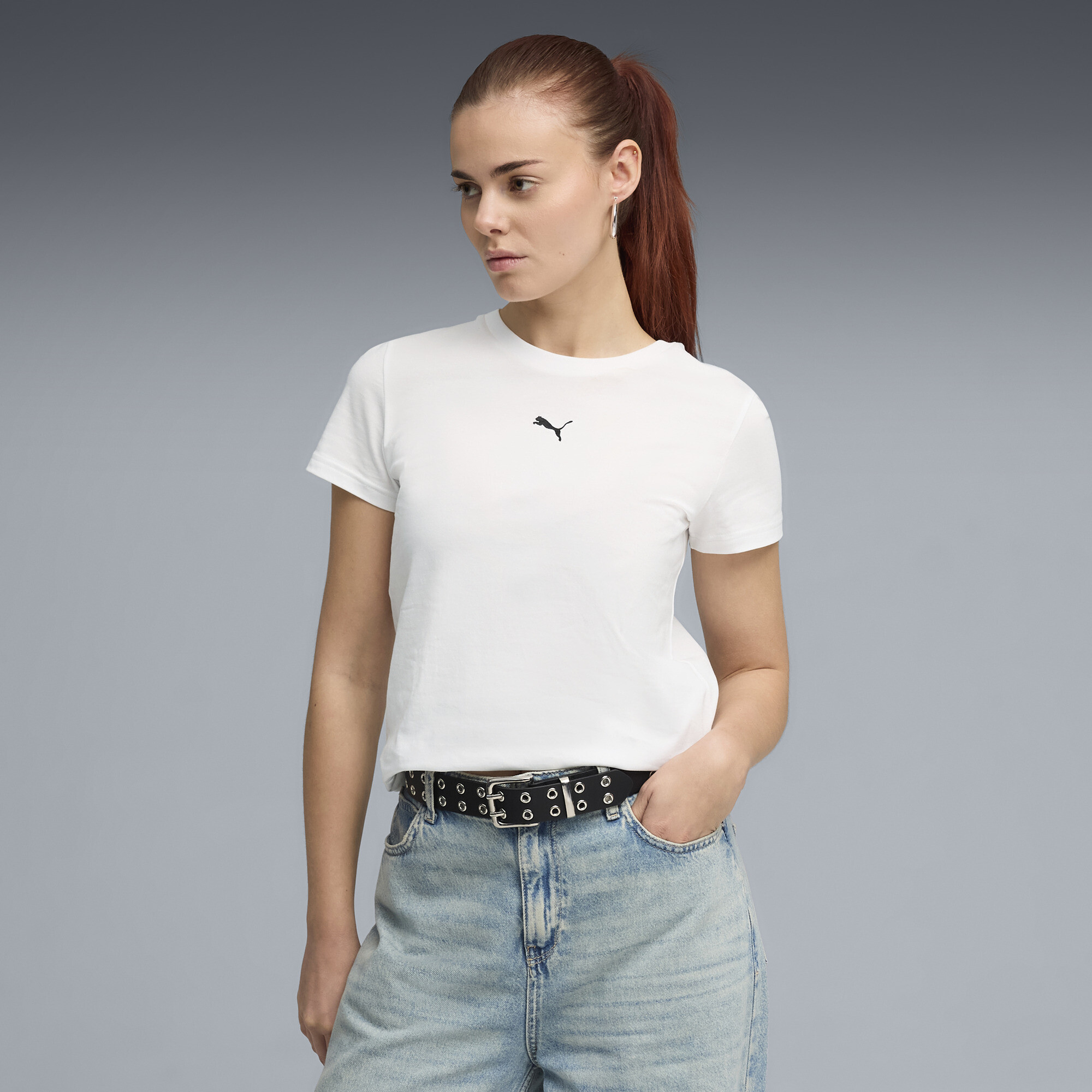 Polera Essentials Cat Logo para mujer