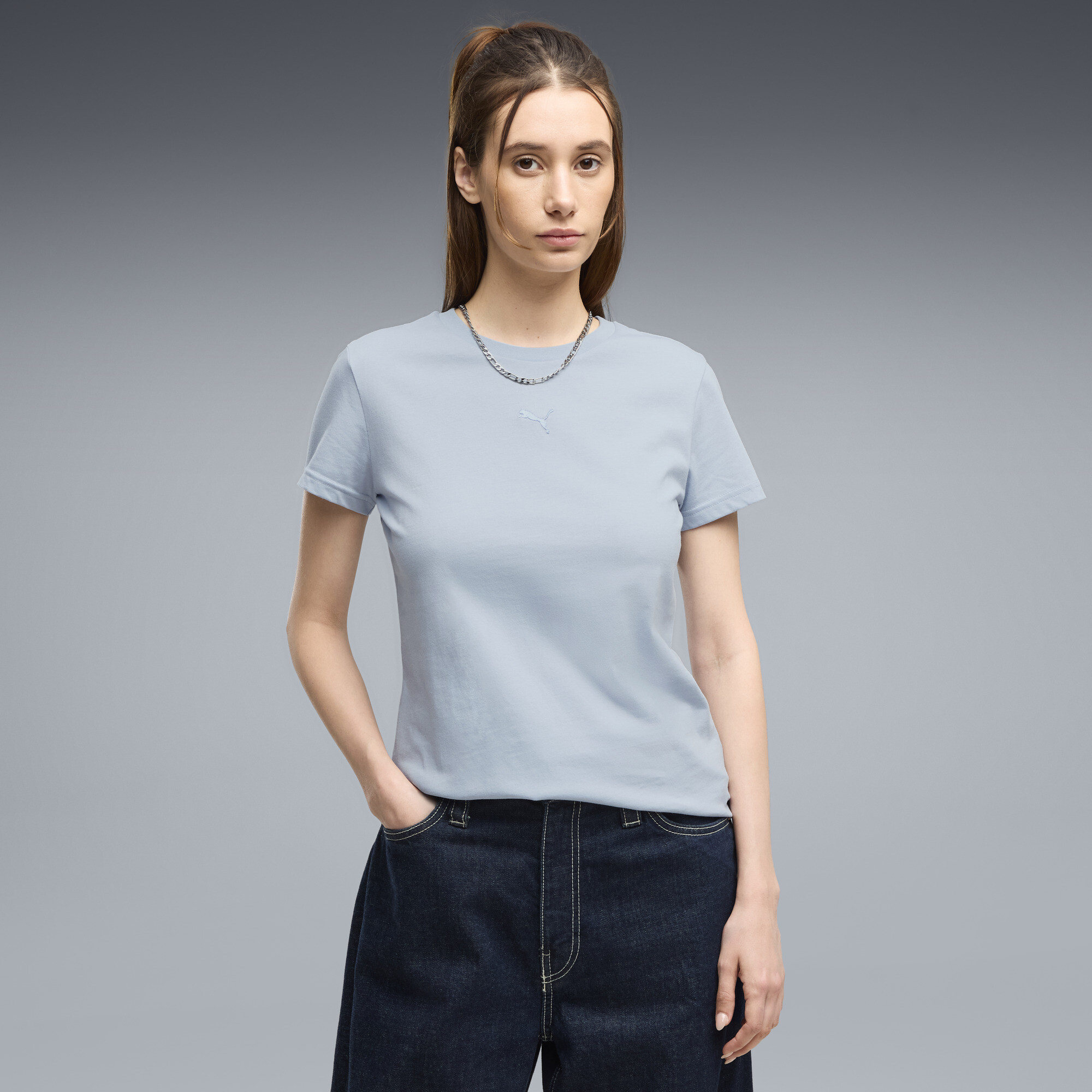 Polera Essentials Cat Logo para mujer