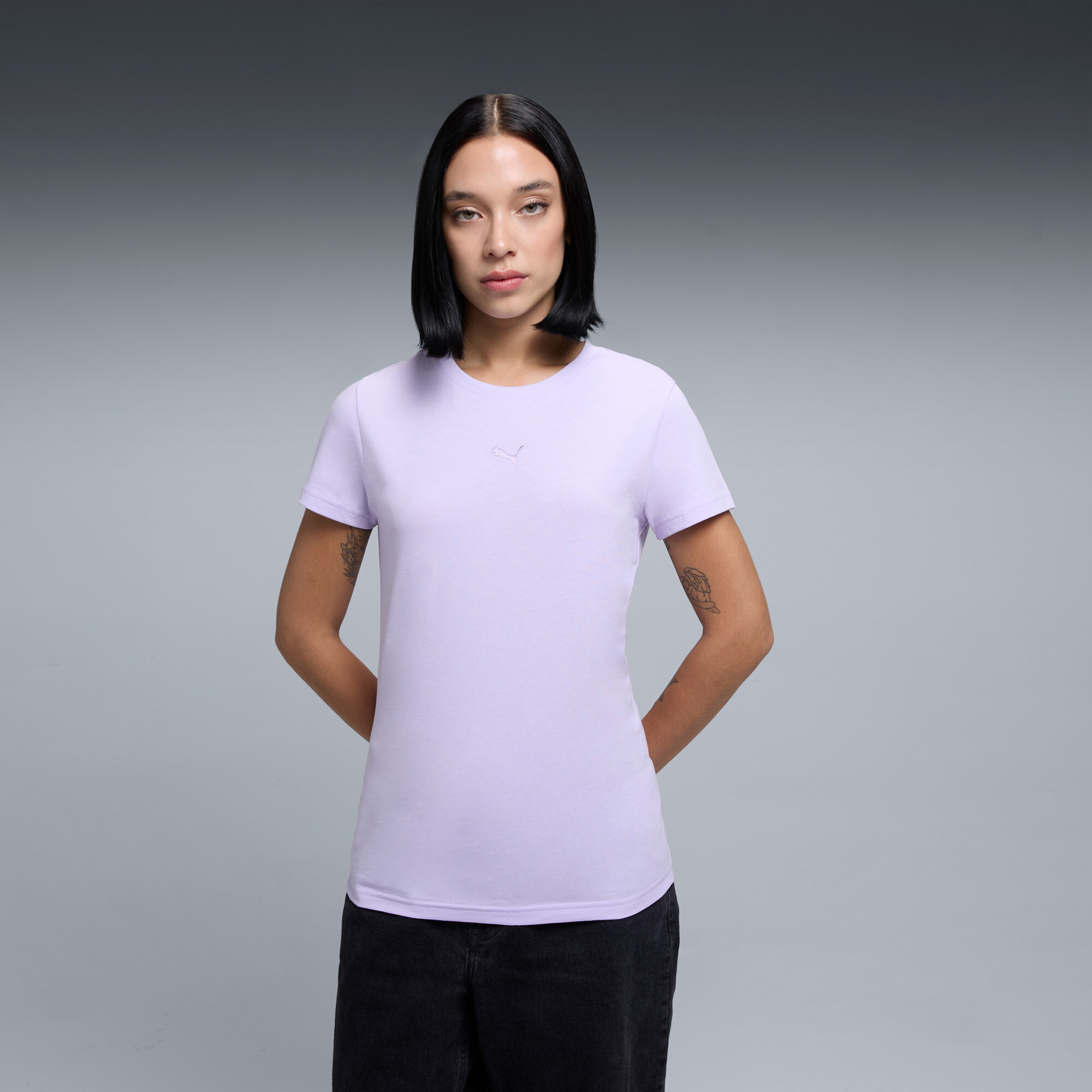 Polera Essentials Cat Logo para mujer