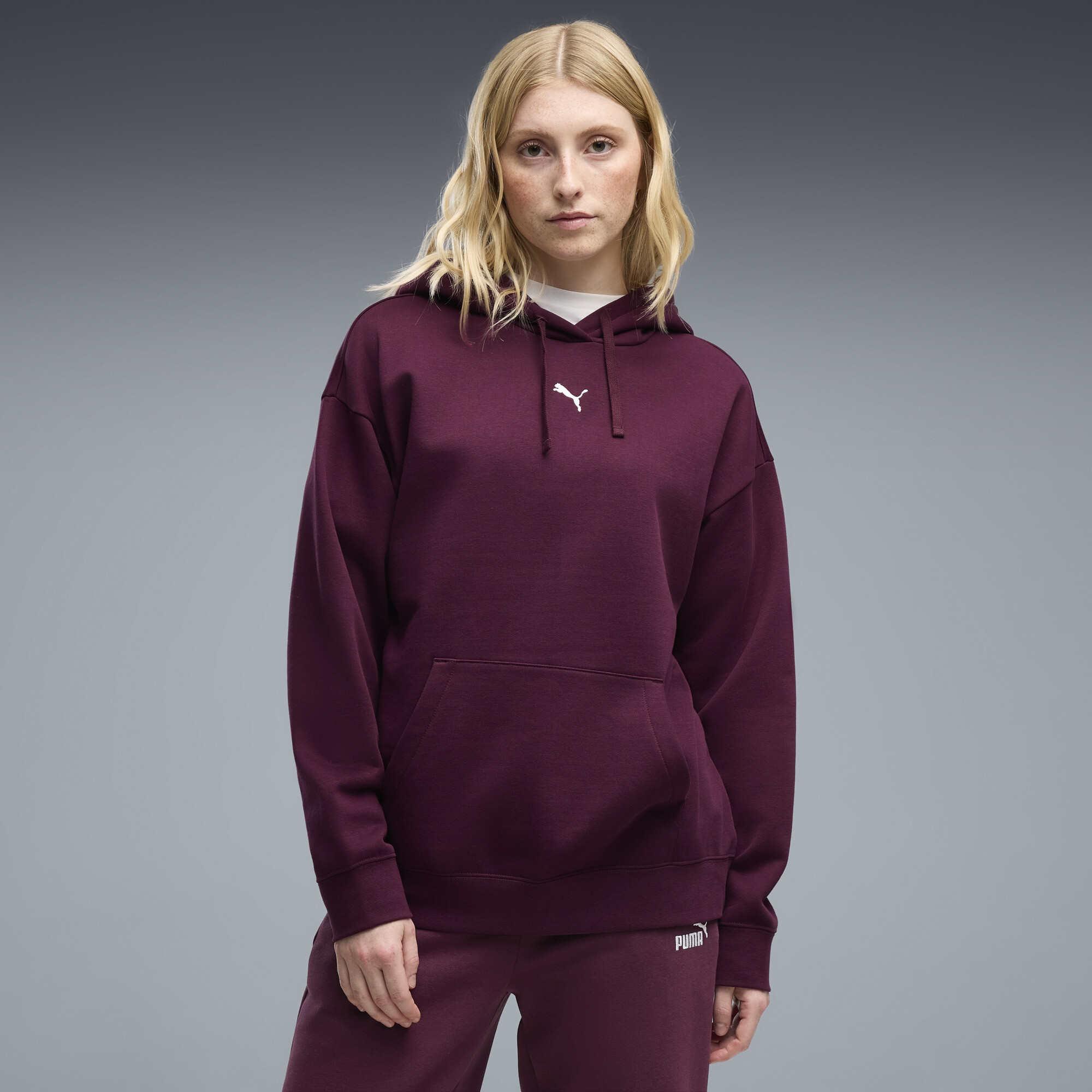 PUMA Essentials Fleece Relaxed Hoodie Damen, Kleidung, Rot, M