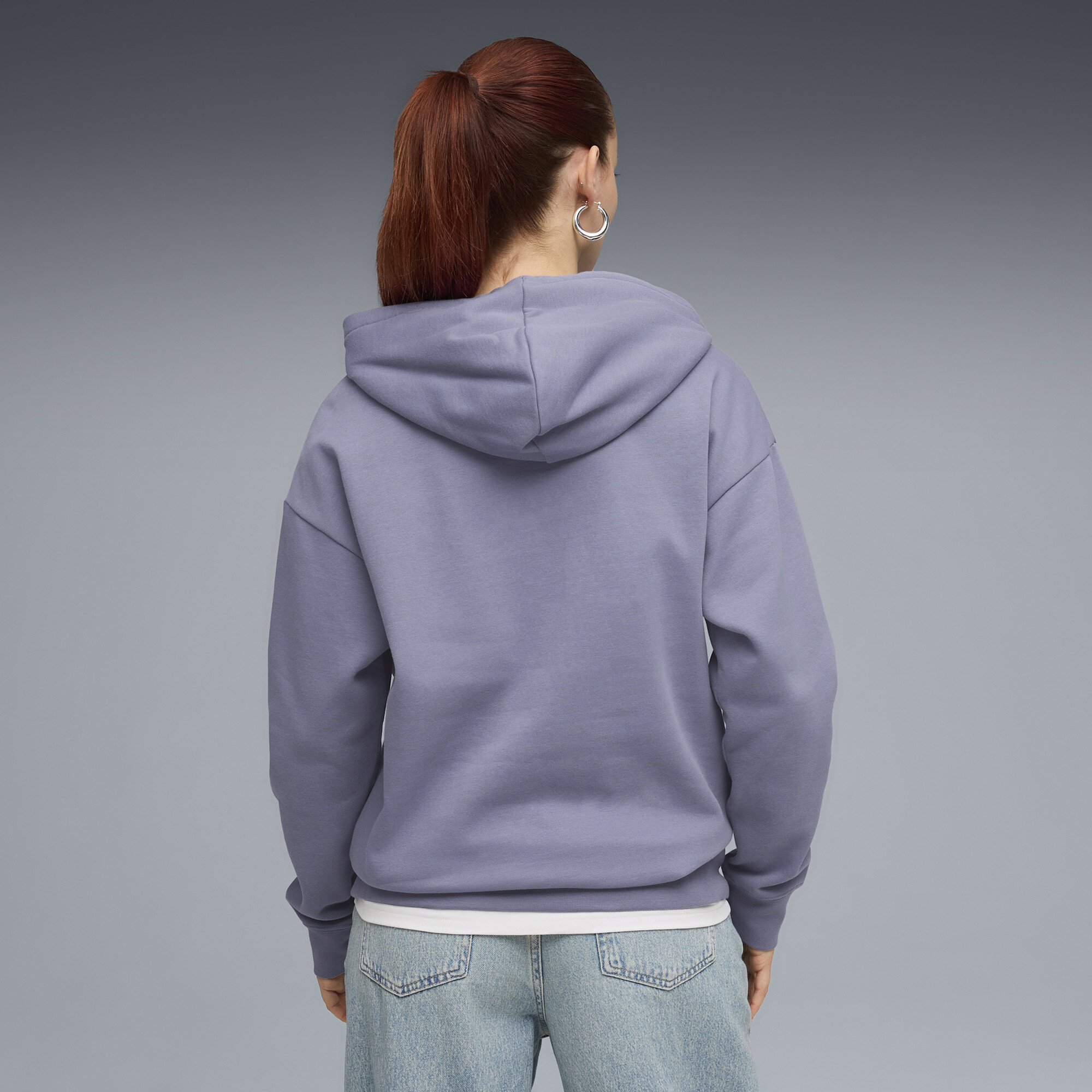 PUMA Essentials relaxte hoodie van fleece voor Dames, Grijs, Maat S thumbnail 5