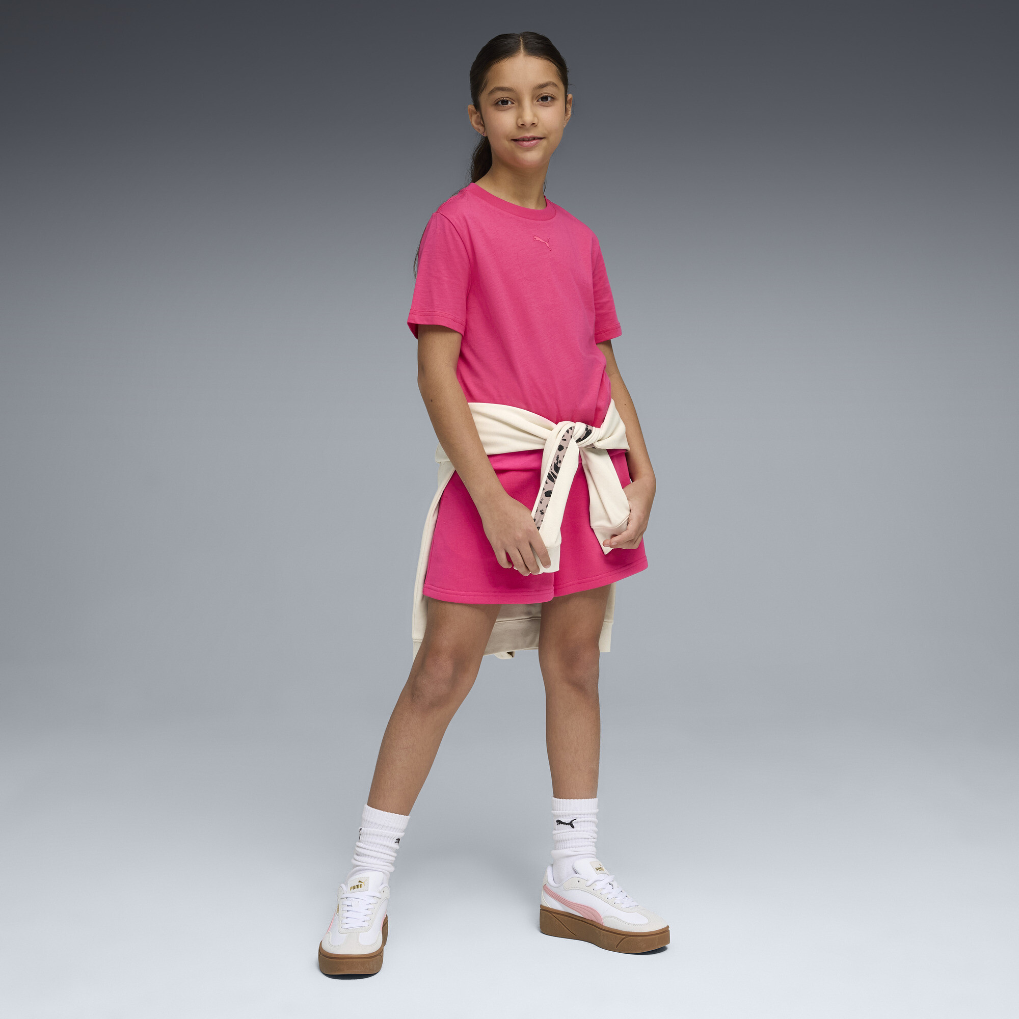 PUMA Essentials T-shirt voor Dames, Roze, Maat 5-6Y thumbnail 2