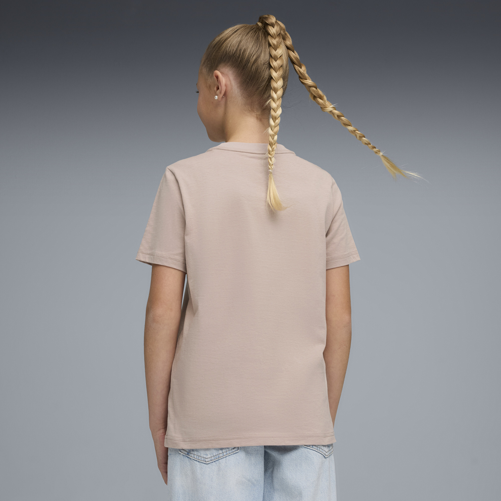 PUMA Essentials T-shirt voor Dames, Roze, Maat 11-12Y thumbnail 3