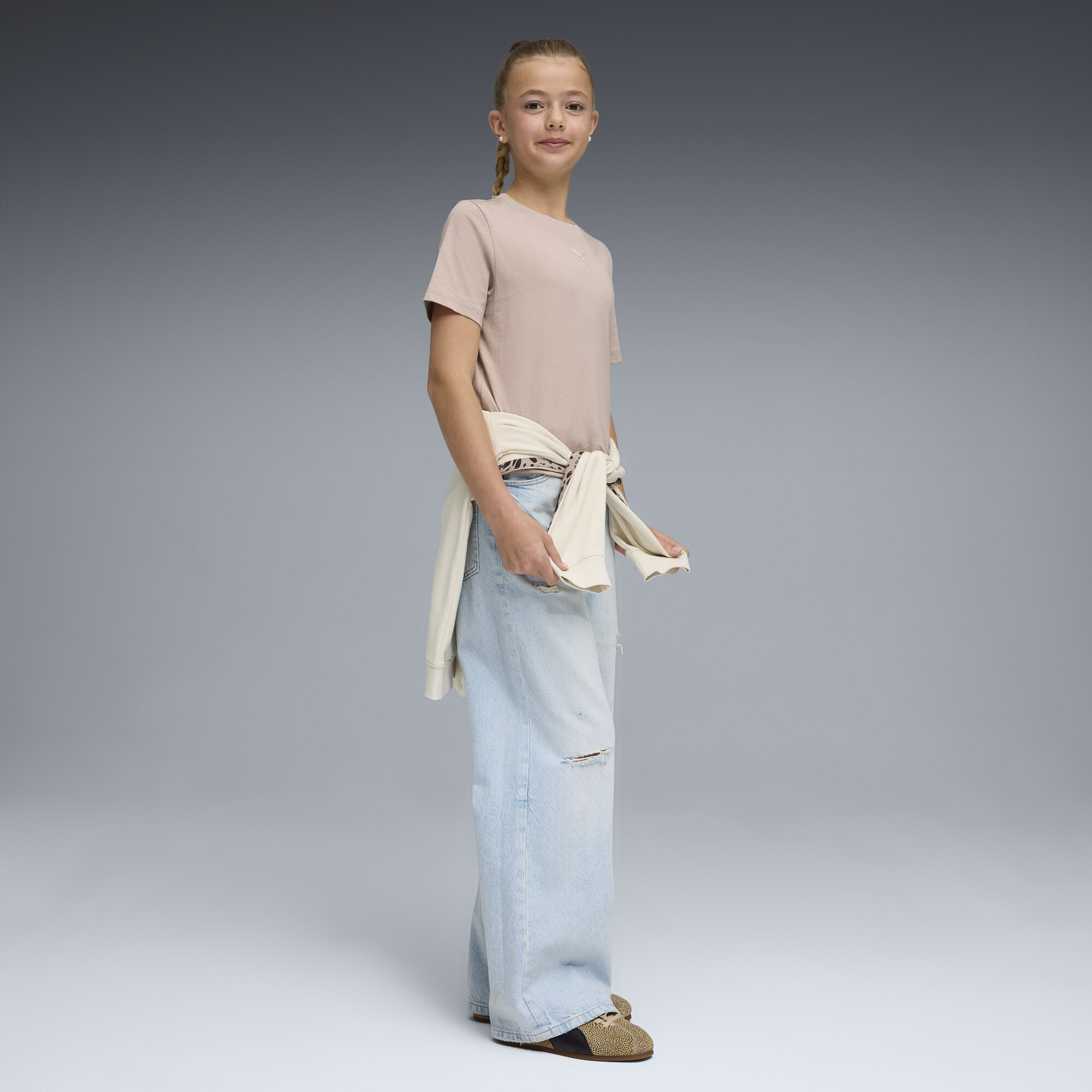 PUMA Essentials T-shirt voor Dames, Roze, Maat 11-12Y thumbnail 2