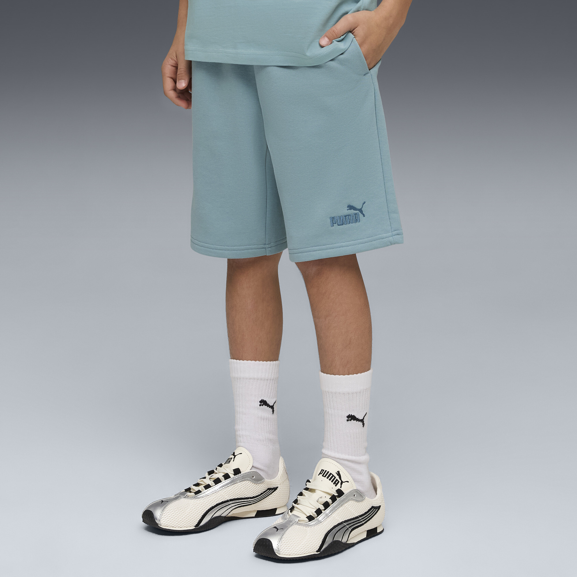PUMA Essentials No. 1-logo short voor Heren, Maat 7-8Y thumbnail 4