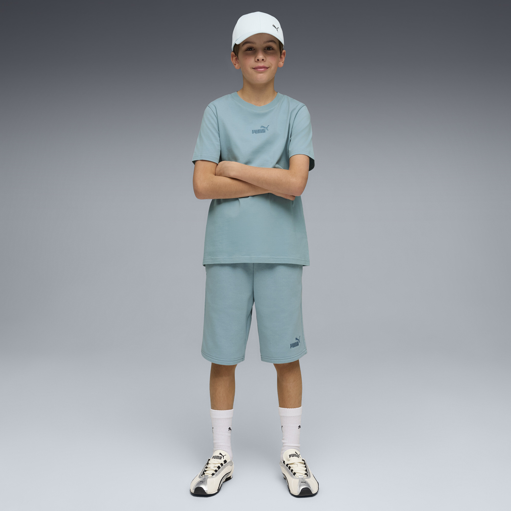 PUMA Essentials No. 1-logo short voor Heren, Maat 7-8Y thumbnail 2