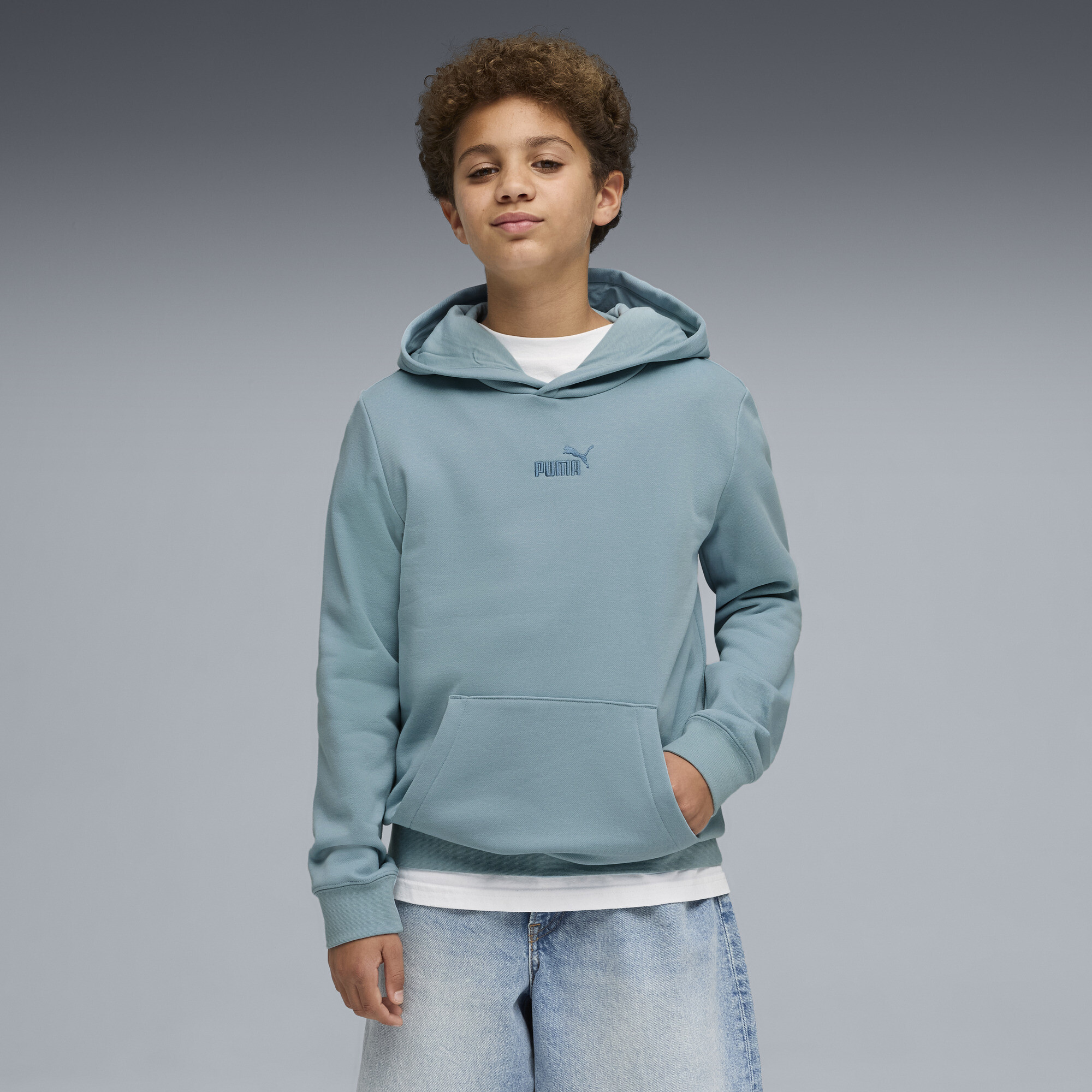 PUMA Essentials No. 1-logo hoodie van fleece voor Heren, Maat 5-6Y thumbnail 4