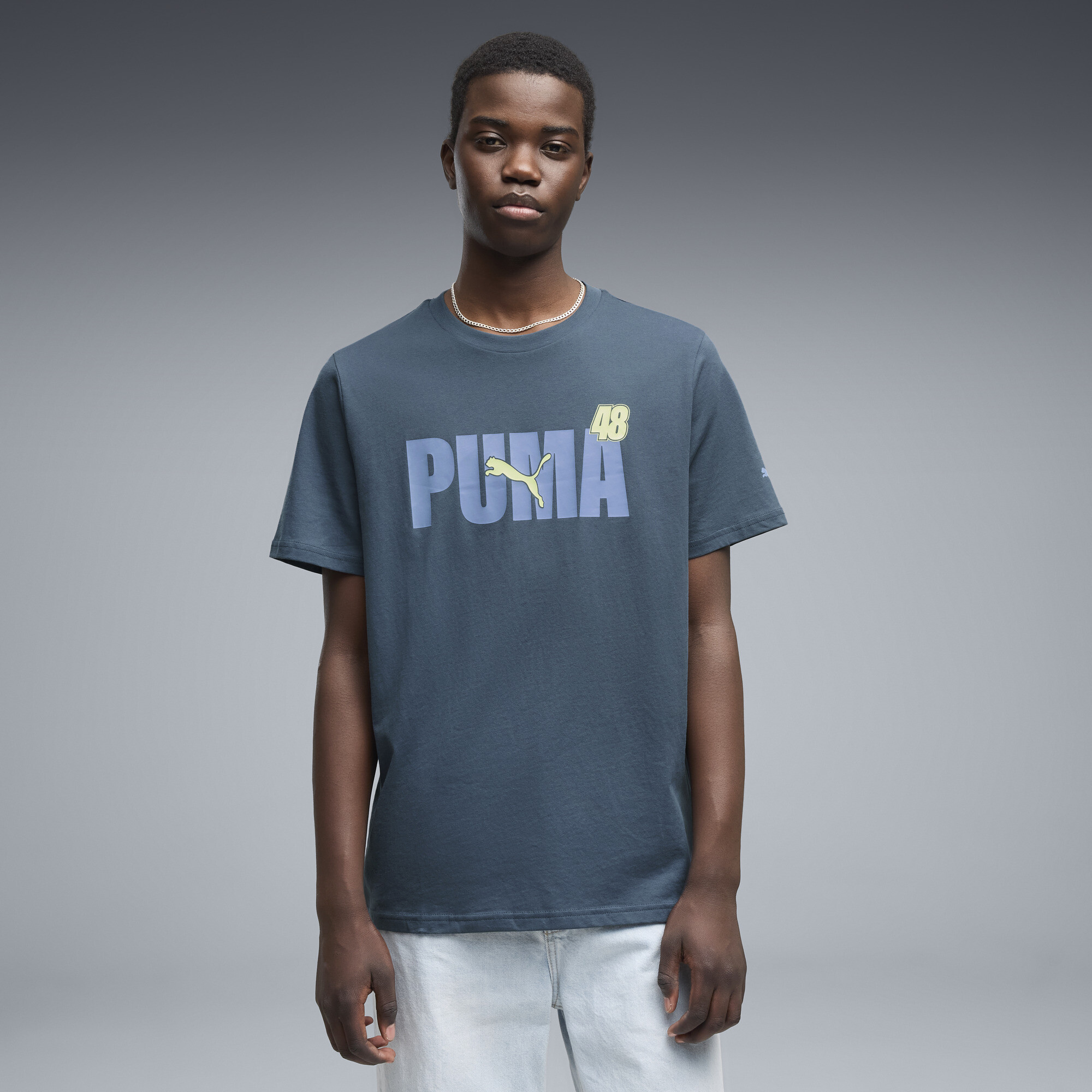 Team PUMA Men's T-Shirt in Grey, Size XL