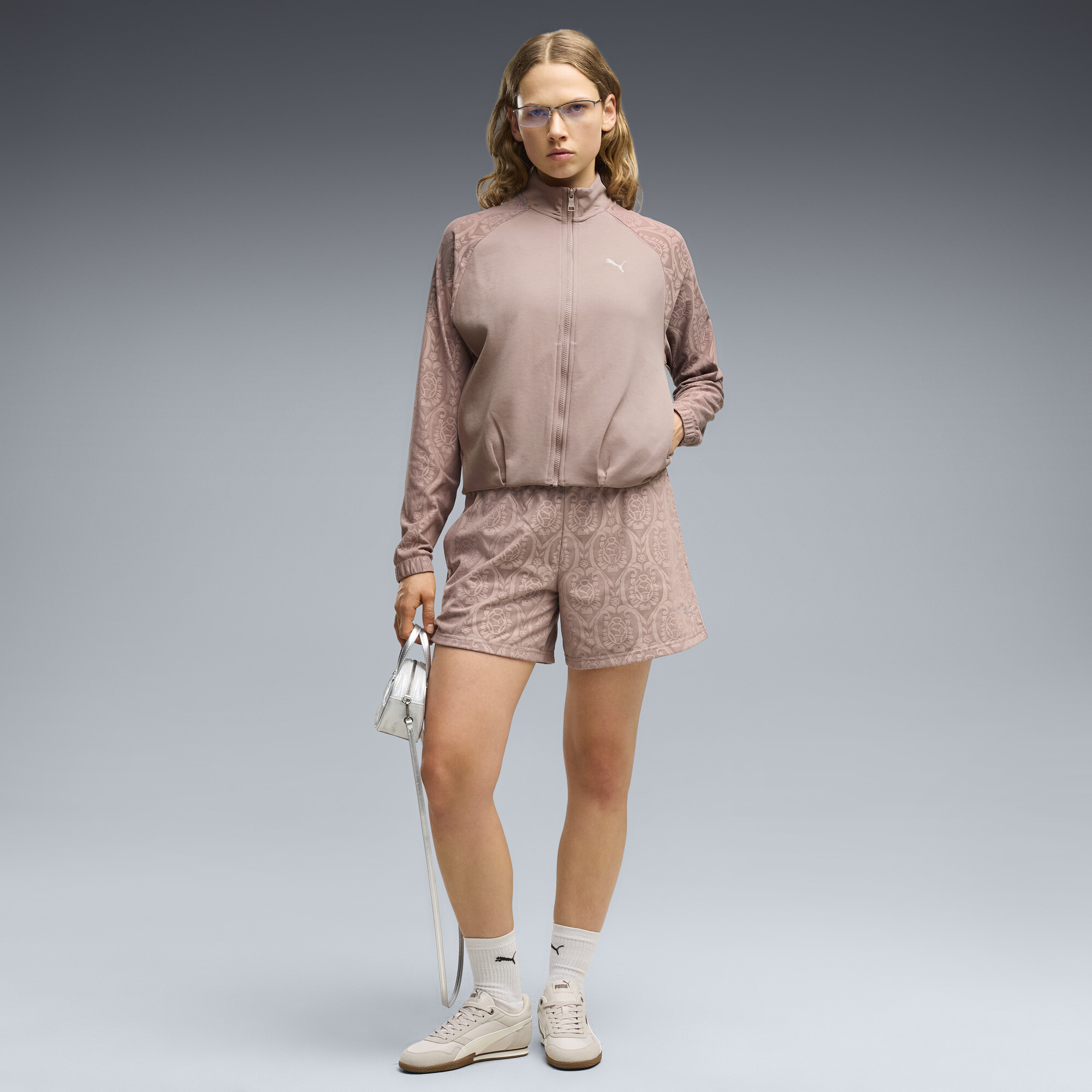 PUMA Essentials Women's Lace Shorts in Beige, Size M