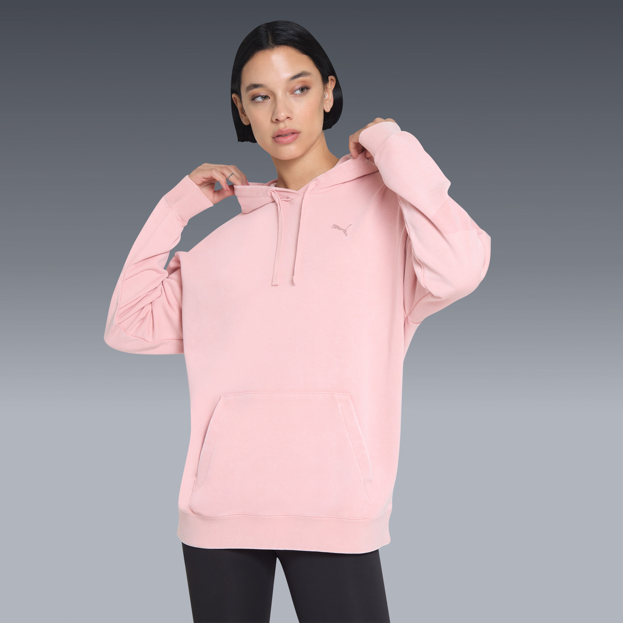 Polerón con capucha Essentials Elevated Washed para mujer