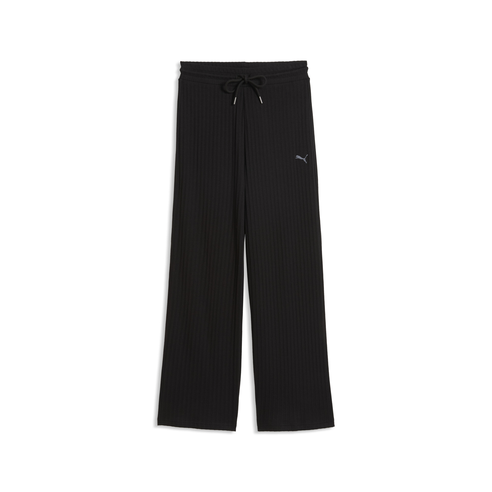 PUMA HER broek met hoge taille en wijde pijpen voor Dames, Zwart, Maat XS thumbnail 3