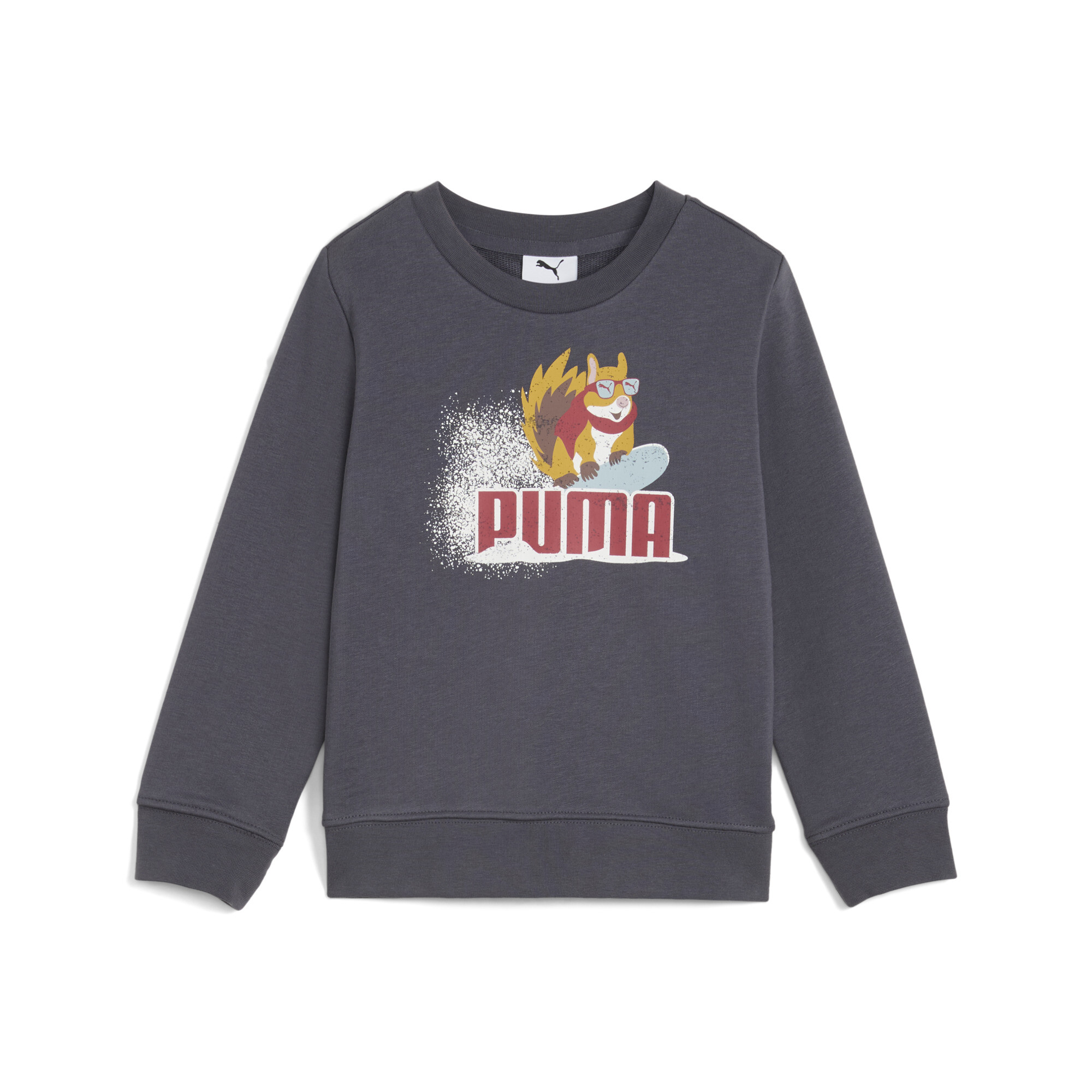 PUMA Woodland Fleece Crew Sweatshirt Kinderen, Grijs, Maat 2-3Y