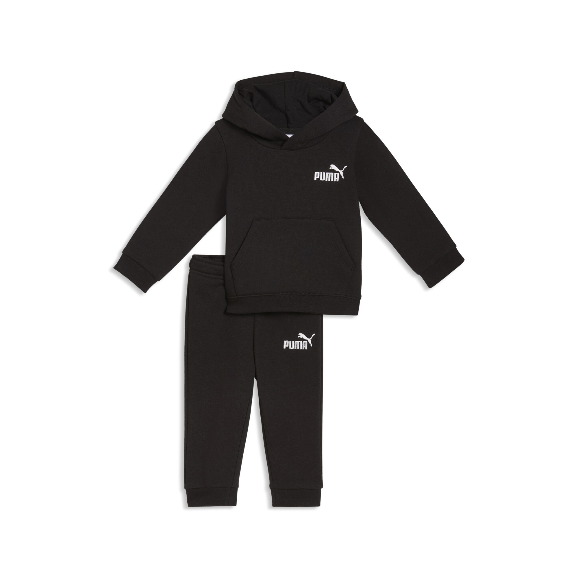 PUMA Minicats loungeset van sweatstof, Zwart, Maat 1-2Y
