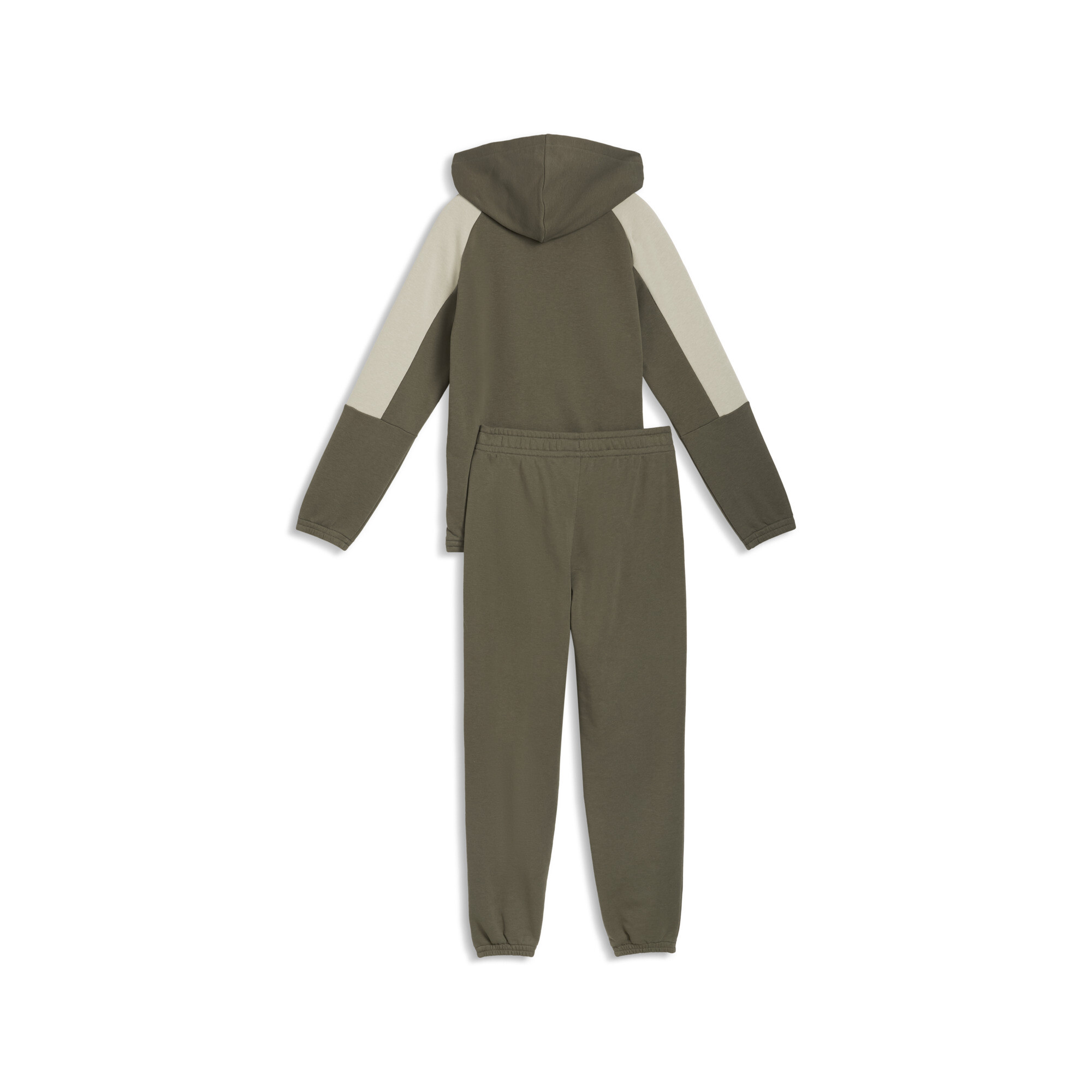 PUMA Essentials Block trainingspak met capuchon voor Heren, Groen, Maat 11-12Y thumbnail 2