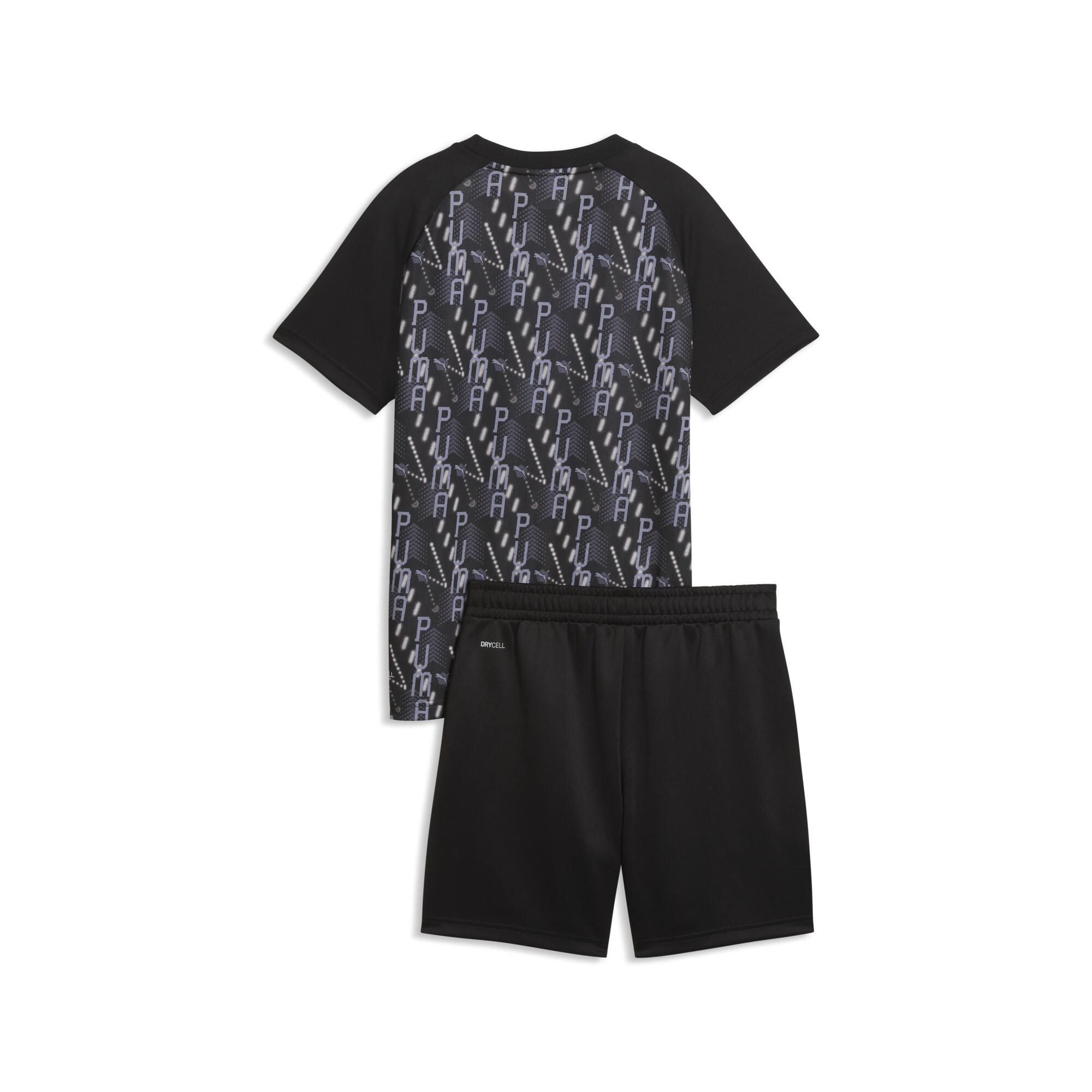 PUMA TRAIN ALL DAY Essentials bedrukte set met T-shirt en short voor Heren, Zwart, Maat 7-8Y thumbnail 2