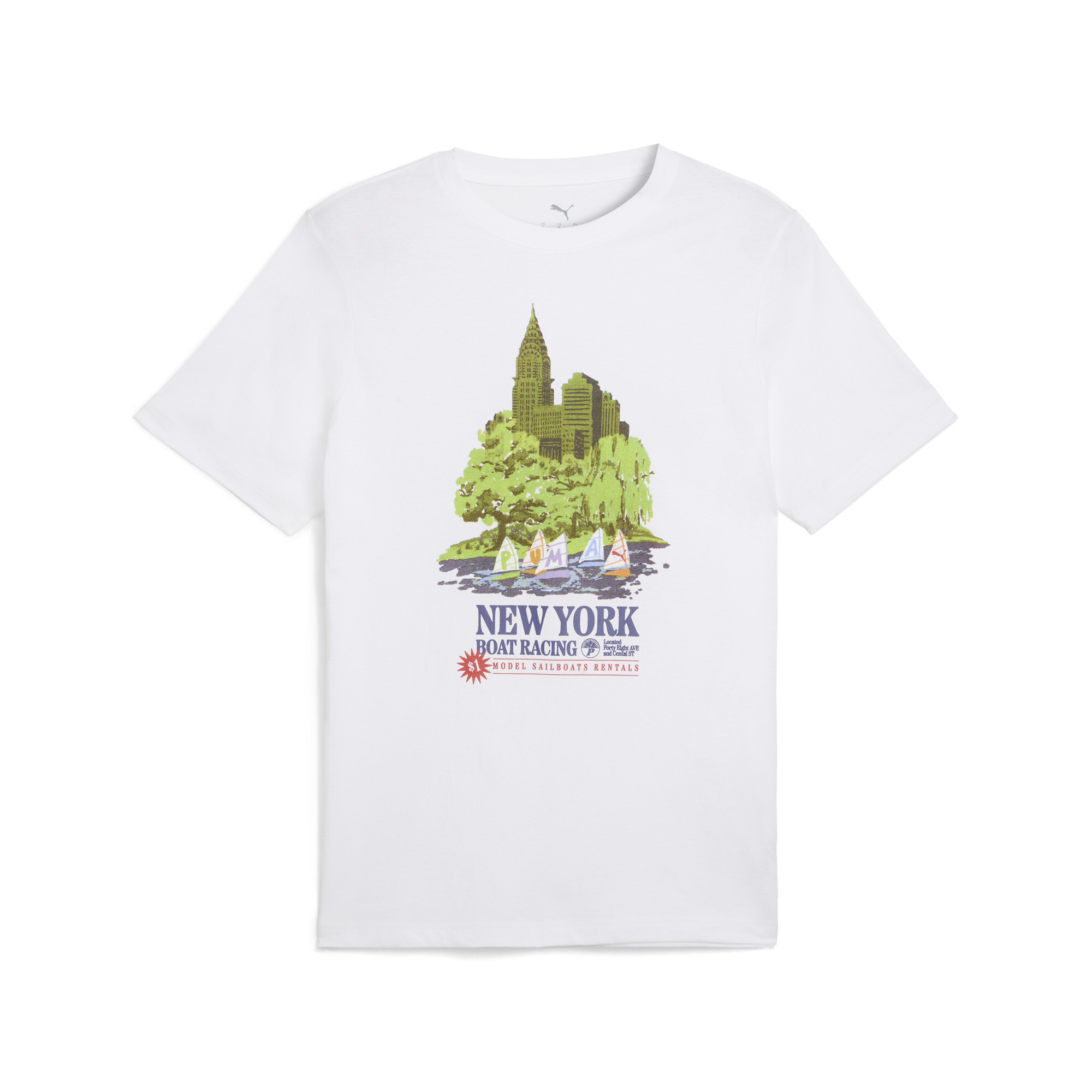 Puma Graphics Nyc Boat T-shirt In White
