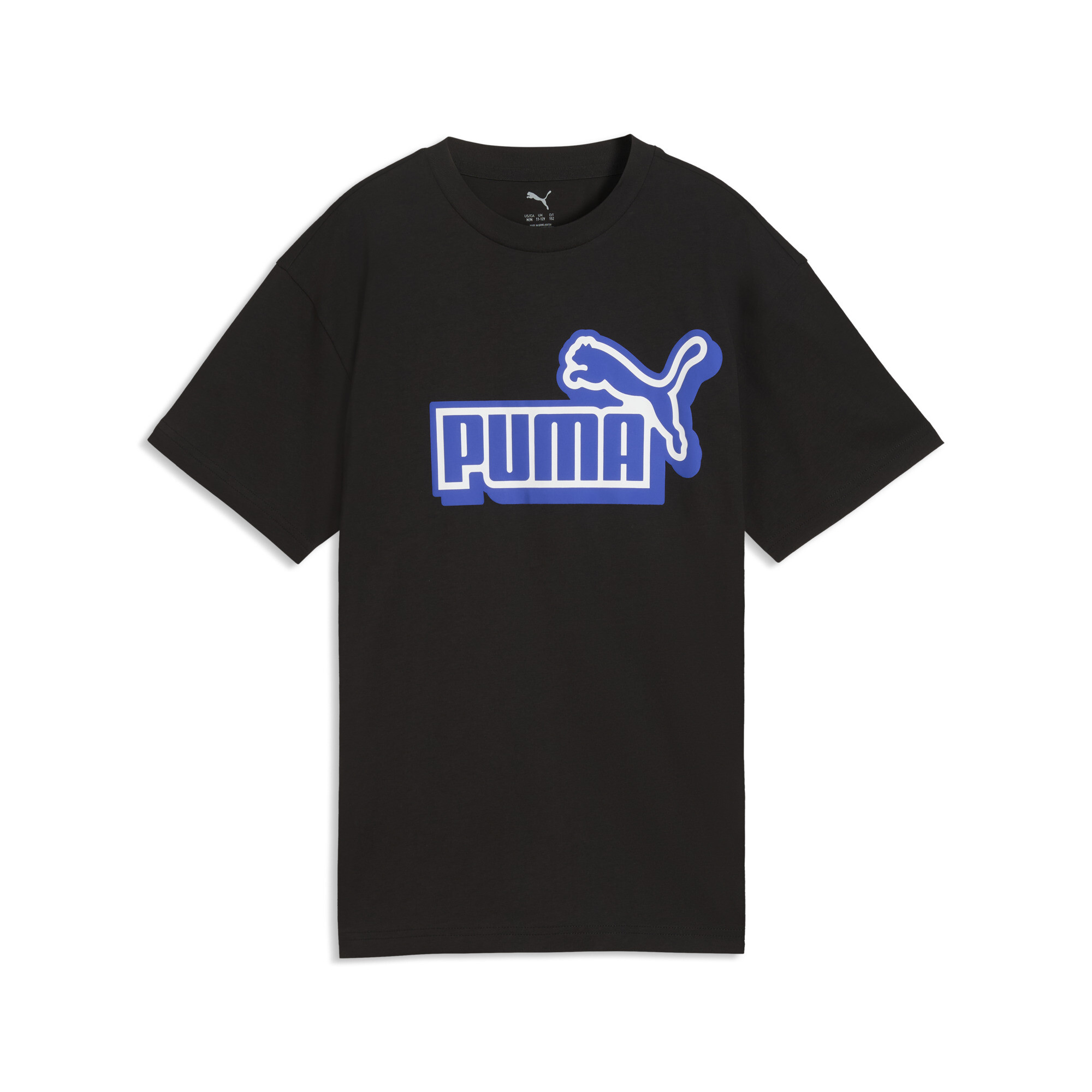 PUMA Essentials Logo Lab Relaxed Graphic T-shirt voor Heren, Zwart, Maat 7-8Y thumbnail 3
