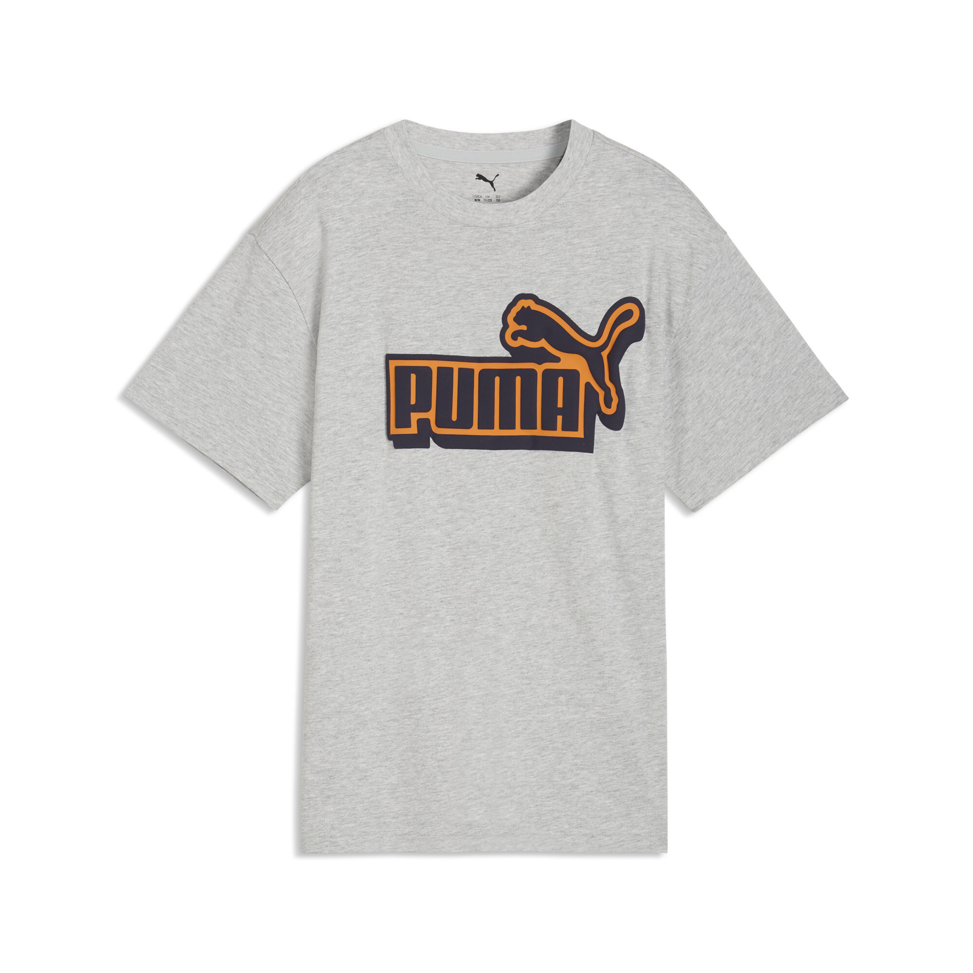 PUMA Essentials Logo Lab Relaxed Graphic T-shirt voor Heren, Grijs, Maat 13-14Y thumbnail 3