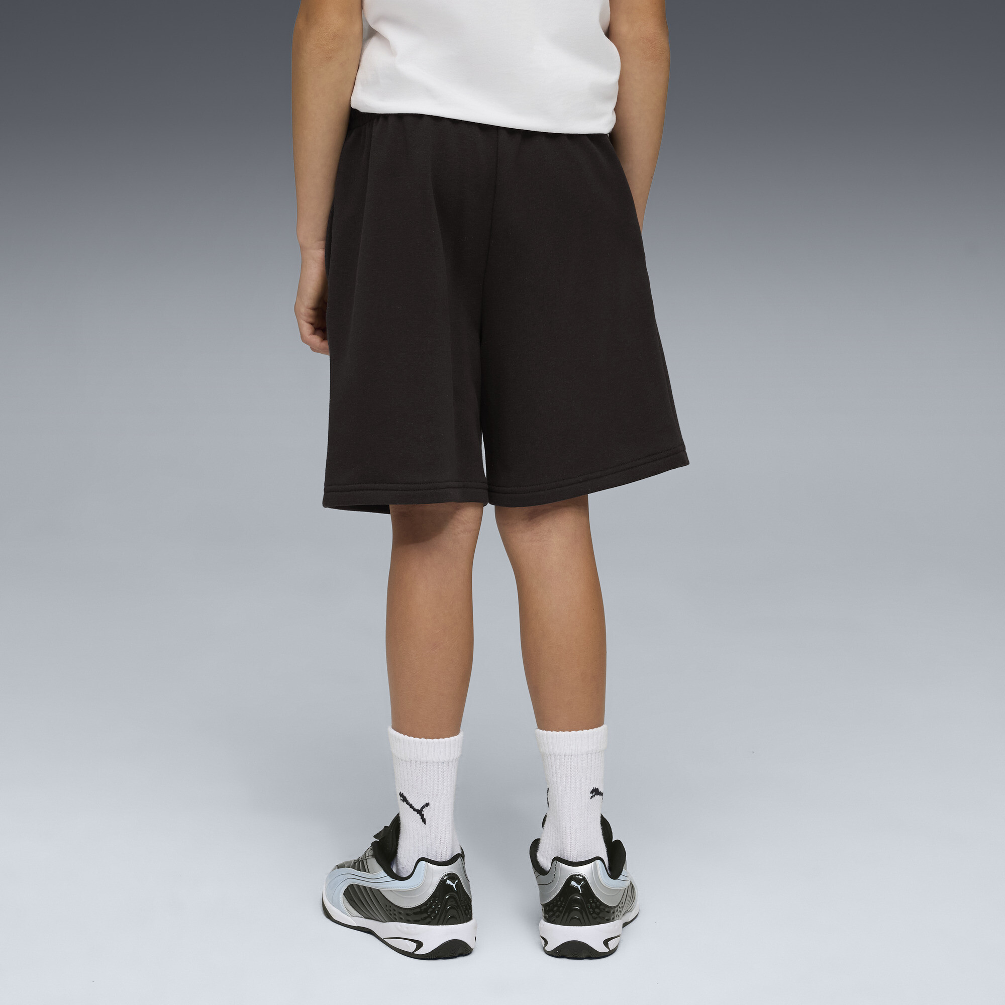 PUMA Essentials Logo Lab relaxed short voor Heren, Zwart, Maat 9-10Y thumbnail 3