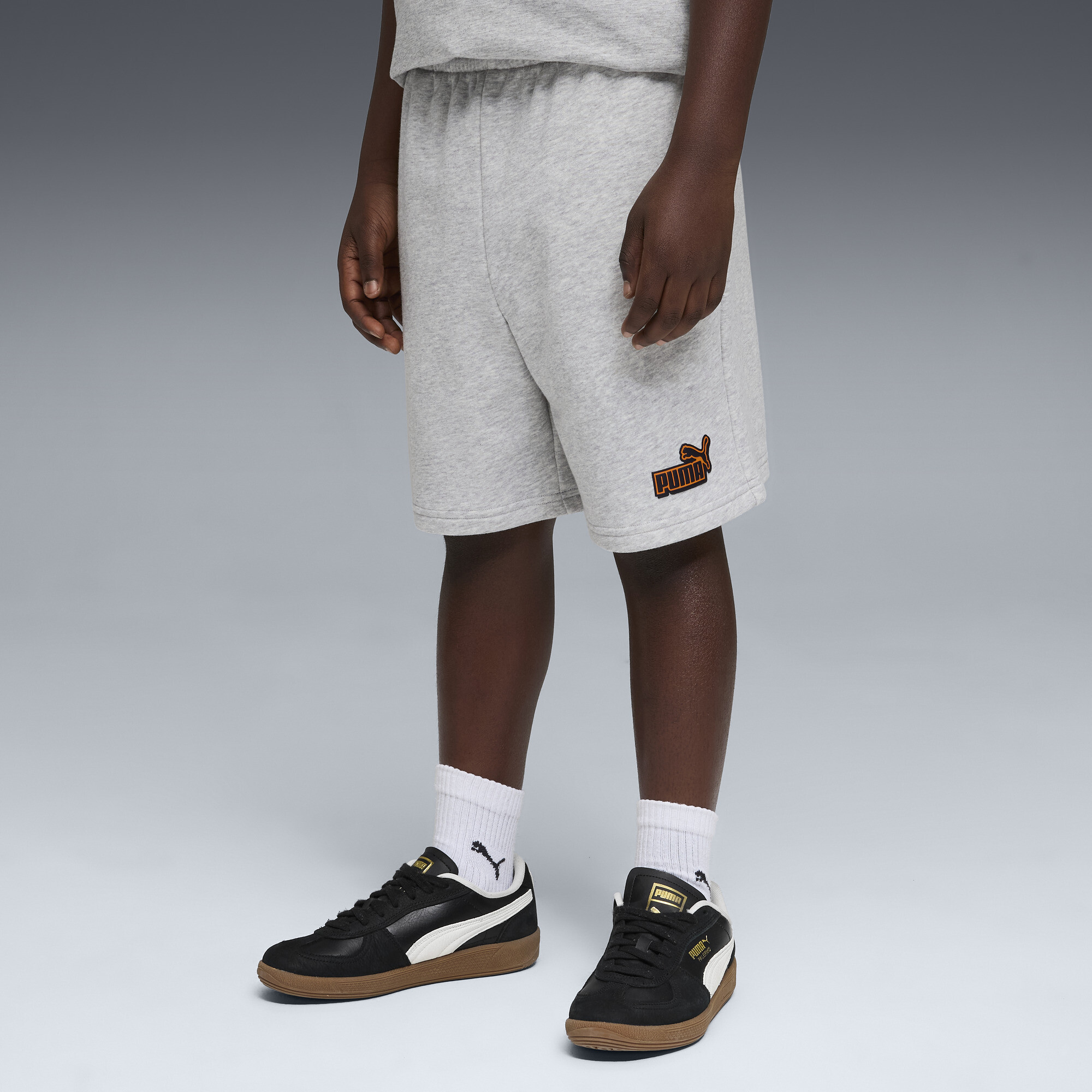 PUMA Essentials Logo Lab relaxed short voor Heren, Grijs, Maat 15-16Y thumbnail 4