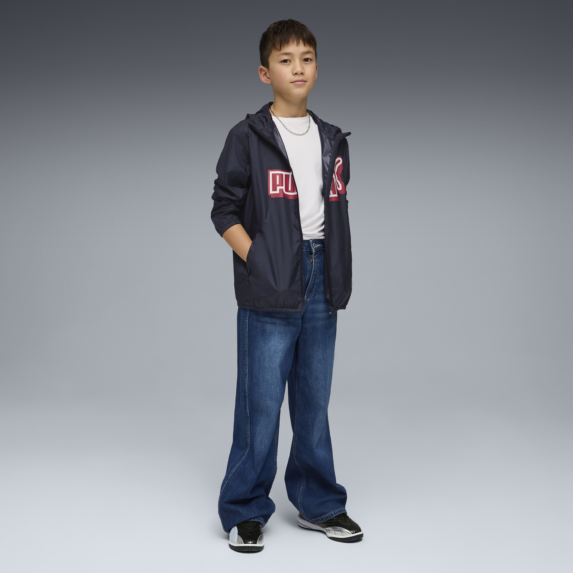 PUMA Essentials Graphics windjack, Blauw, Maat 5-6Y thumbnail 5