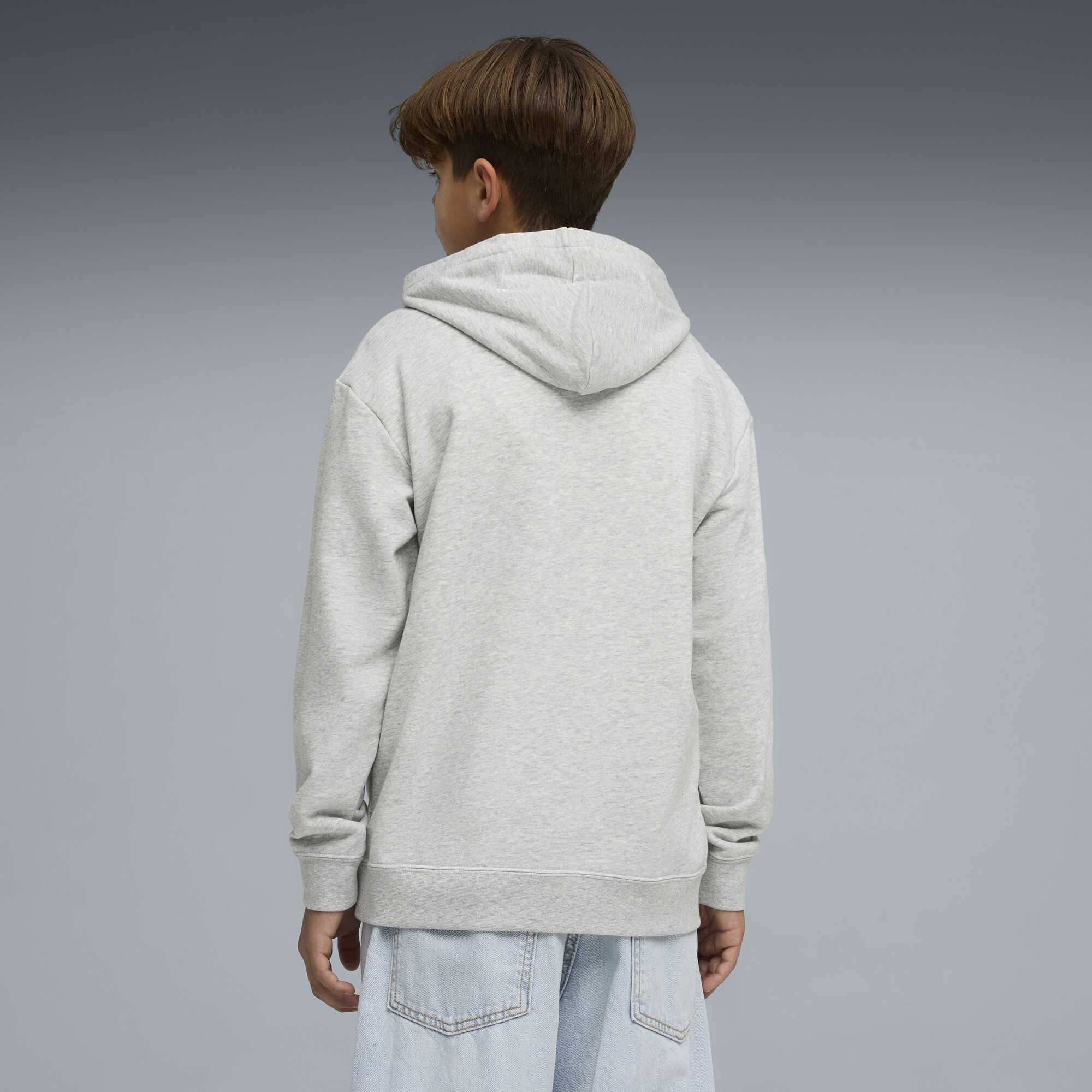 PUMA Essentials Logo Lab relaxte hoodie voor Heren, Grijs, Maat 7-8Y thumbnail 3