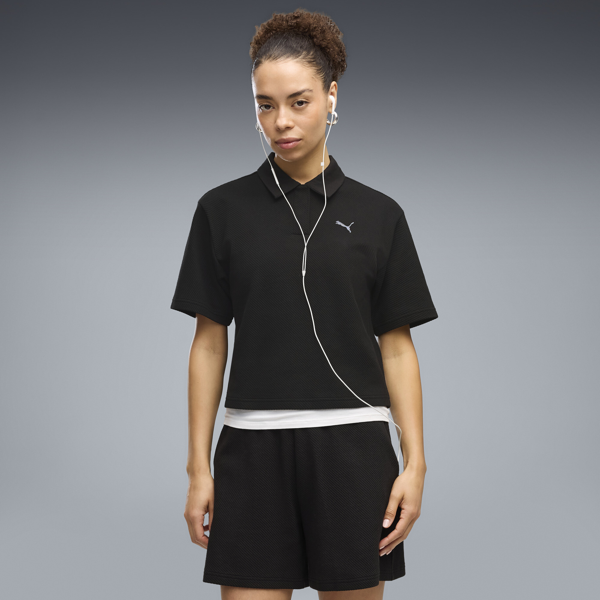 PUMA Class Relaxed Polo Damen, Kleidung, Schwarz, L