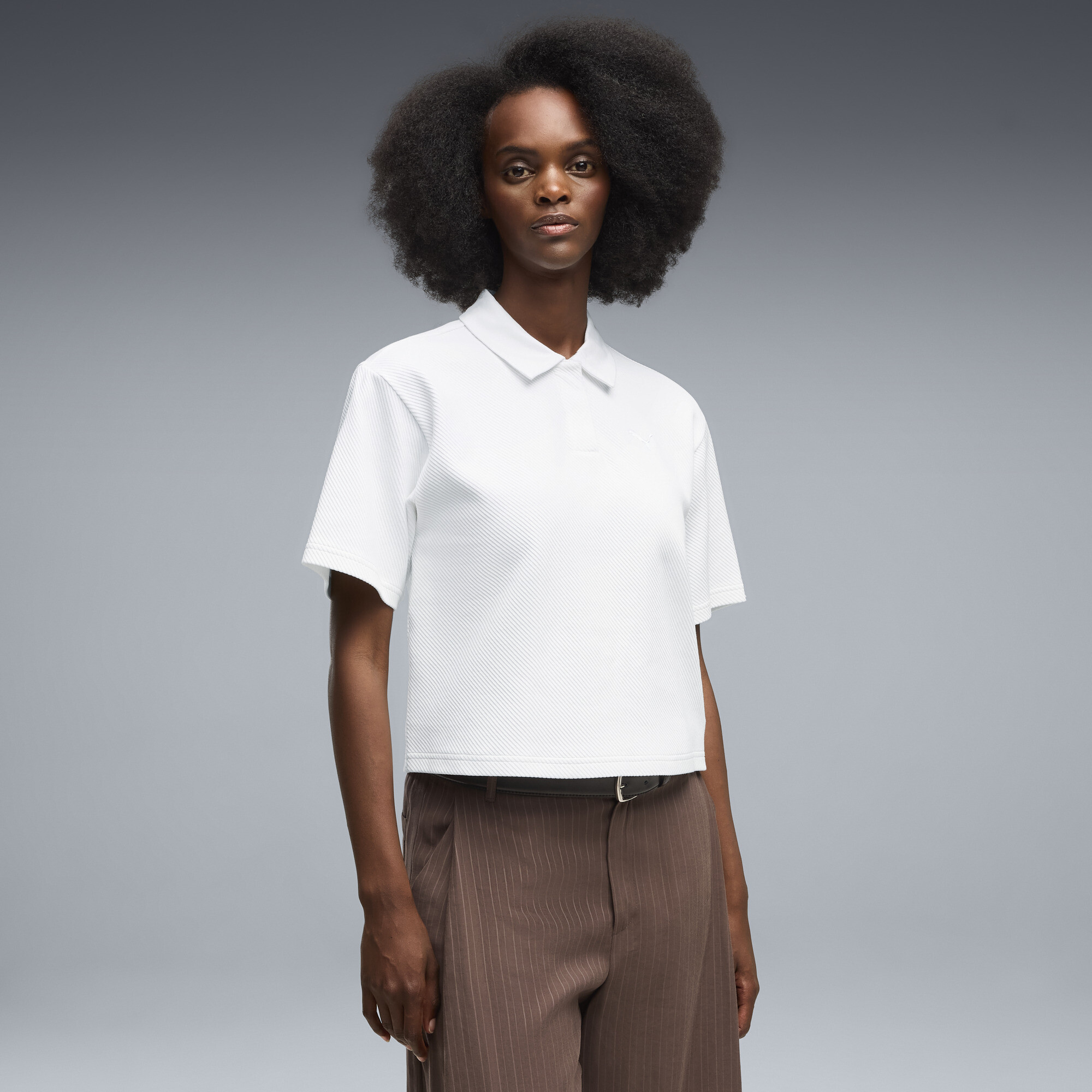 PUMA Class Relaxed Polo Damen, Kleidung, Weiß, S