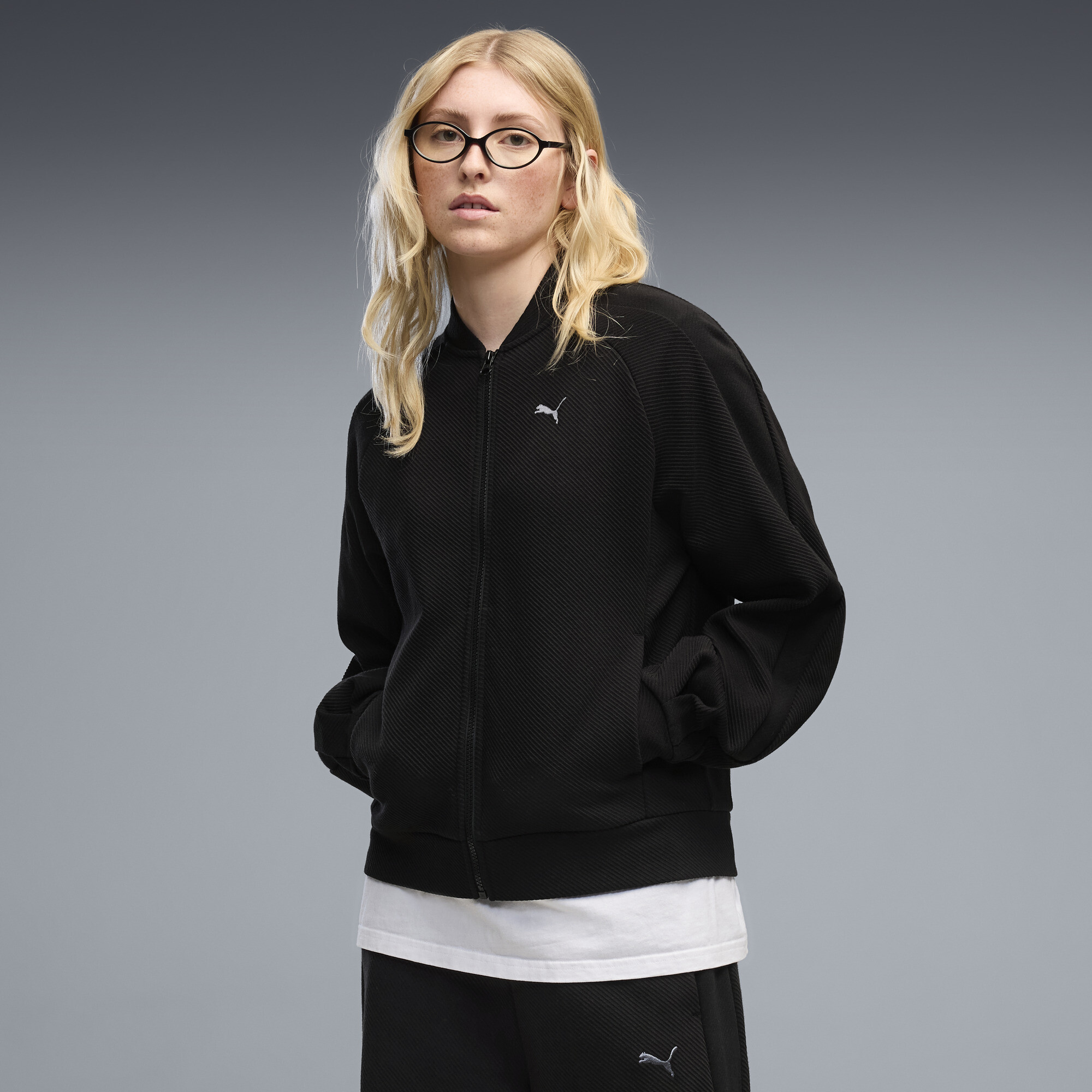 PUMA Class Reißverschluss-Jacke Damen, Kleidung, Schwarz, S