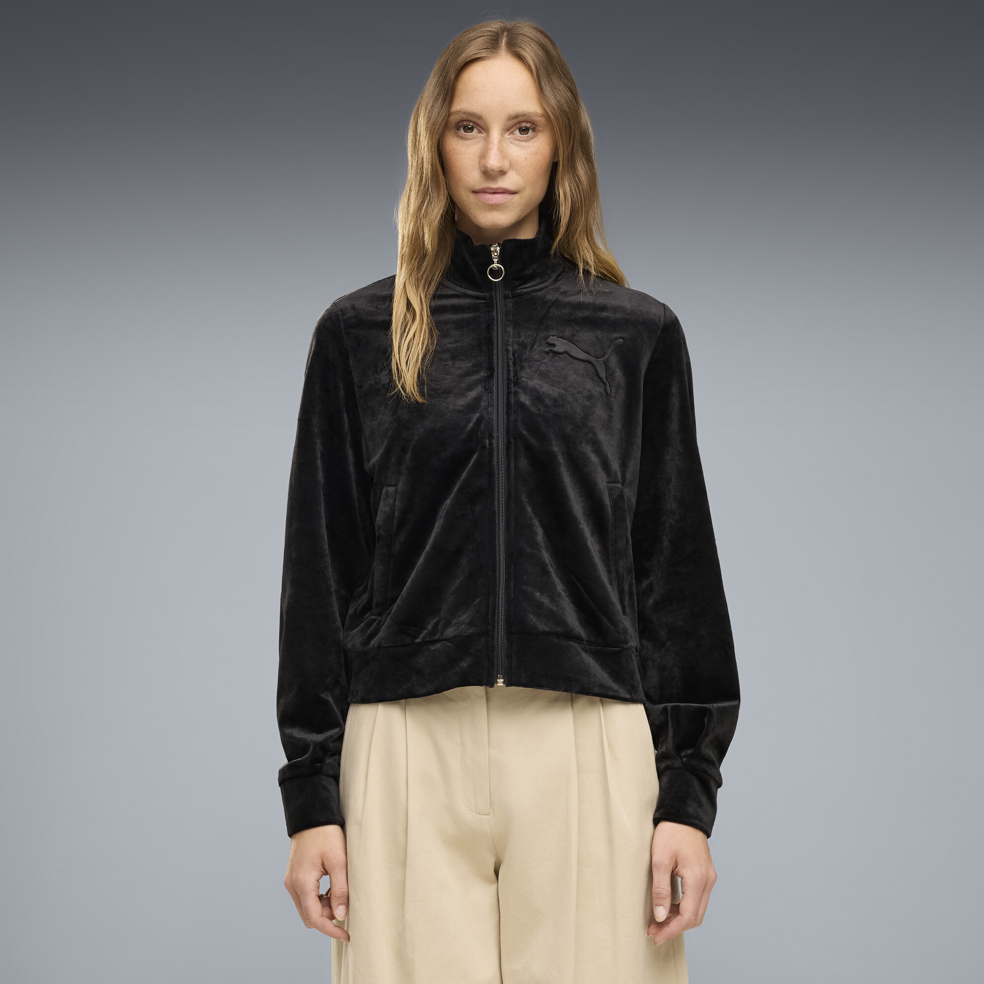 PUMA Veste de survêtement en velours Essentials Elevated Femme Vêtements