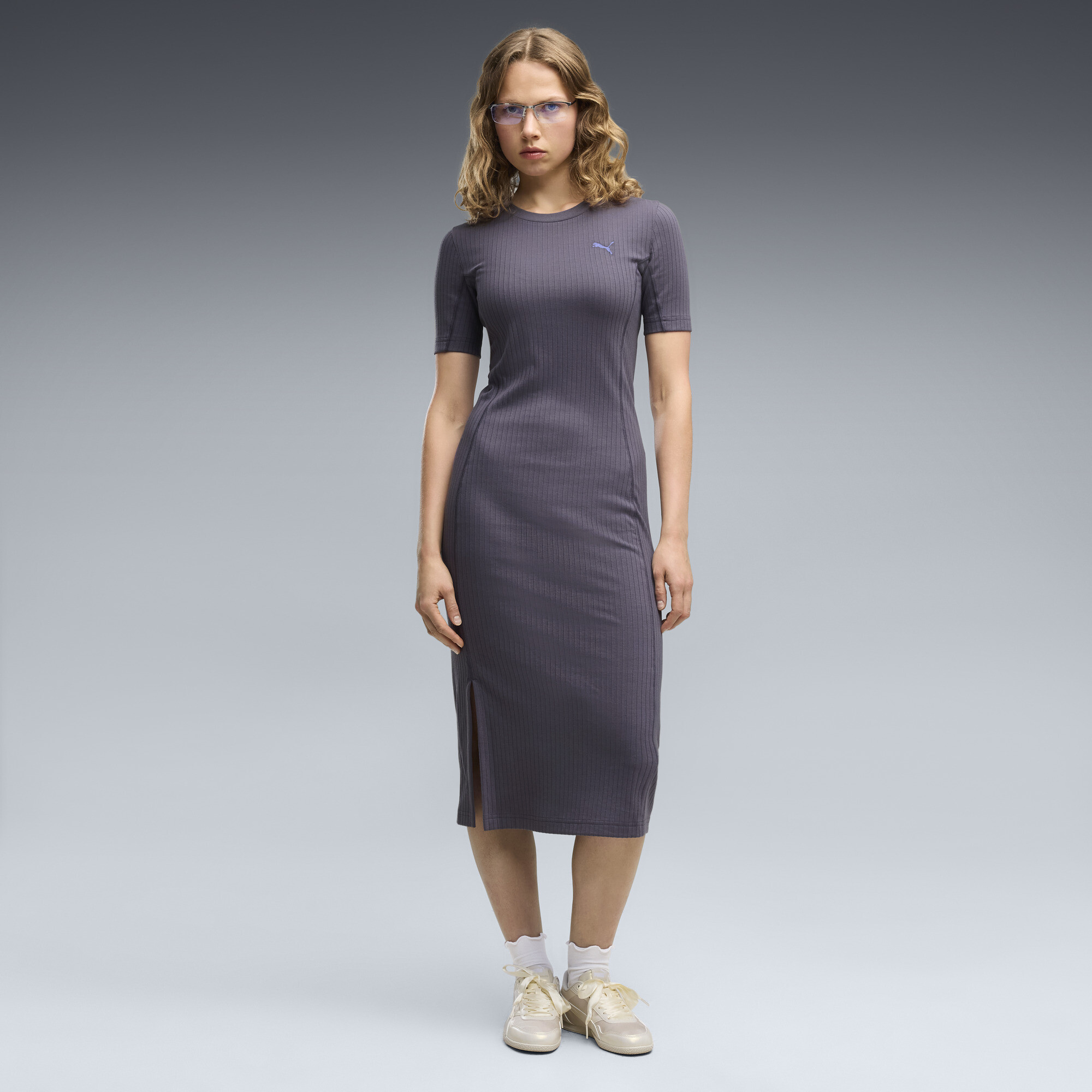 PUMA Robe slim ctele HER Femme Vtements Gris S 45 €