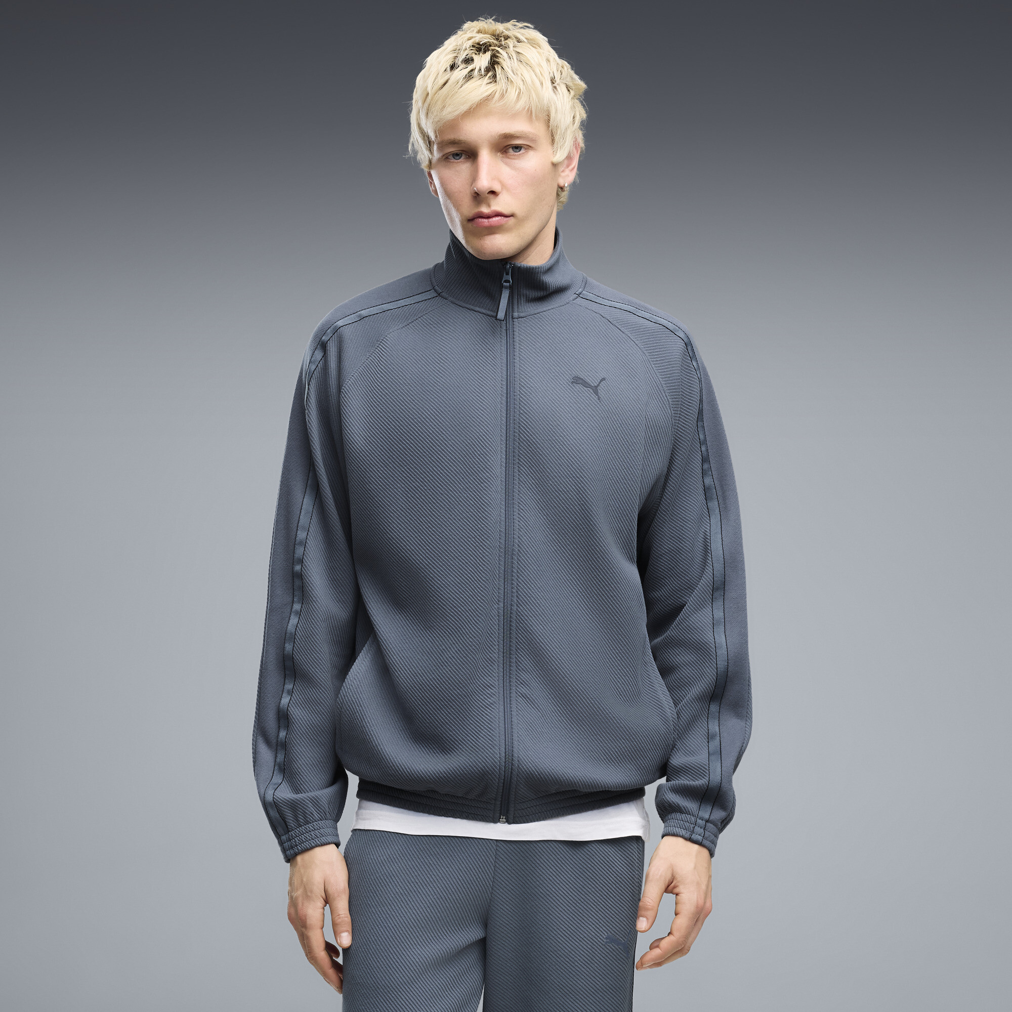 Męska rozpinana bluza dresowa PUMA Class o luźnym kroju, Odzież, Niebieski, XXL