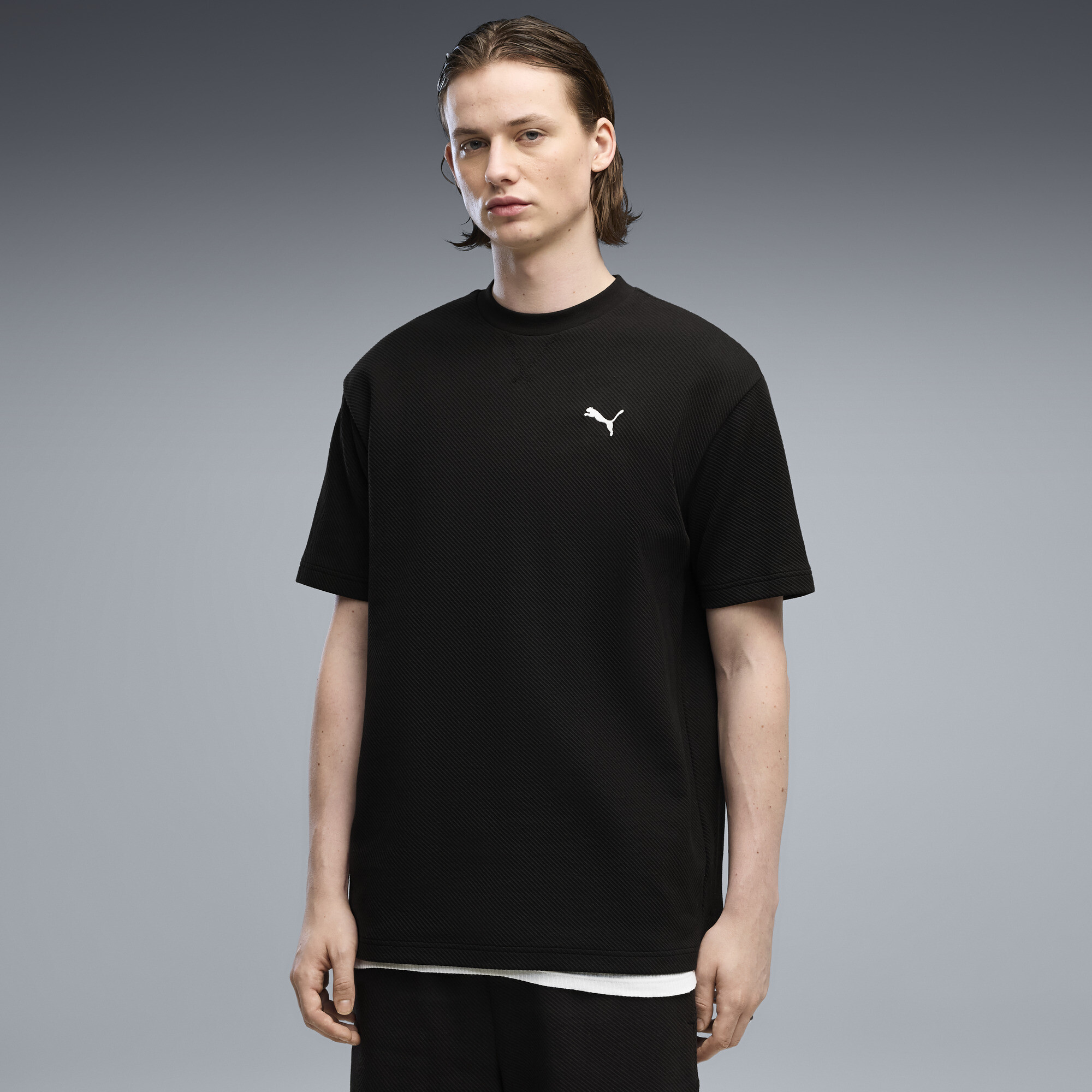 PUMA Essentials Elevated Relaxed T-Shirt Herren, Accessoires, Schwarz, S