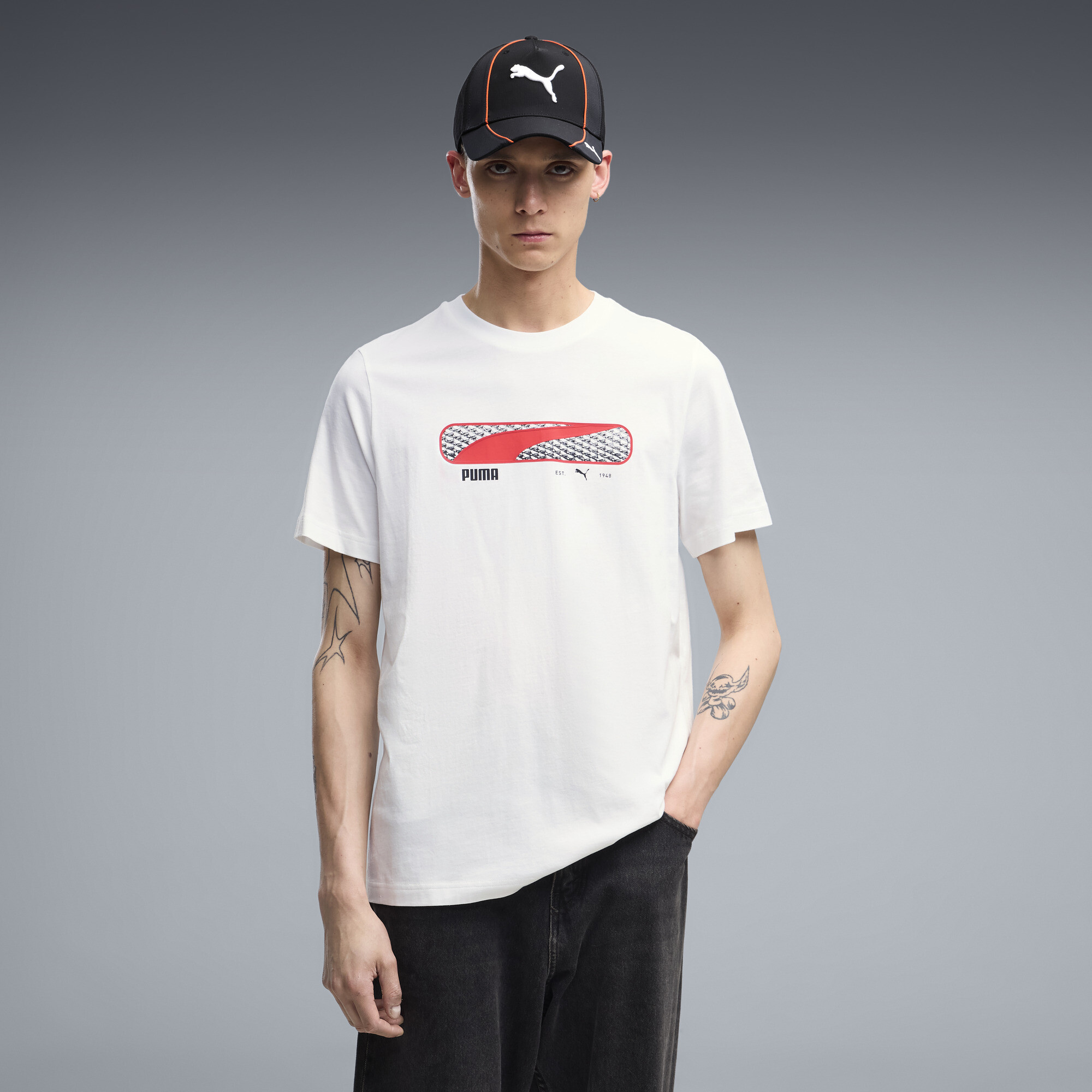 PUMA Sport Logo Play T-Shirt Herren, Accessoires, Weiß, XXL