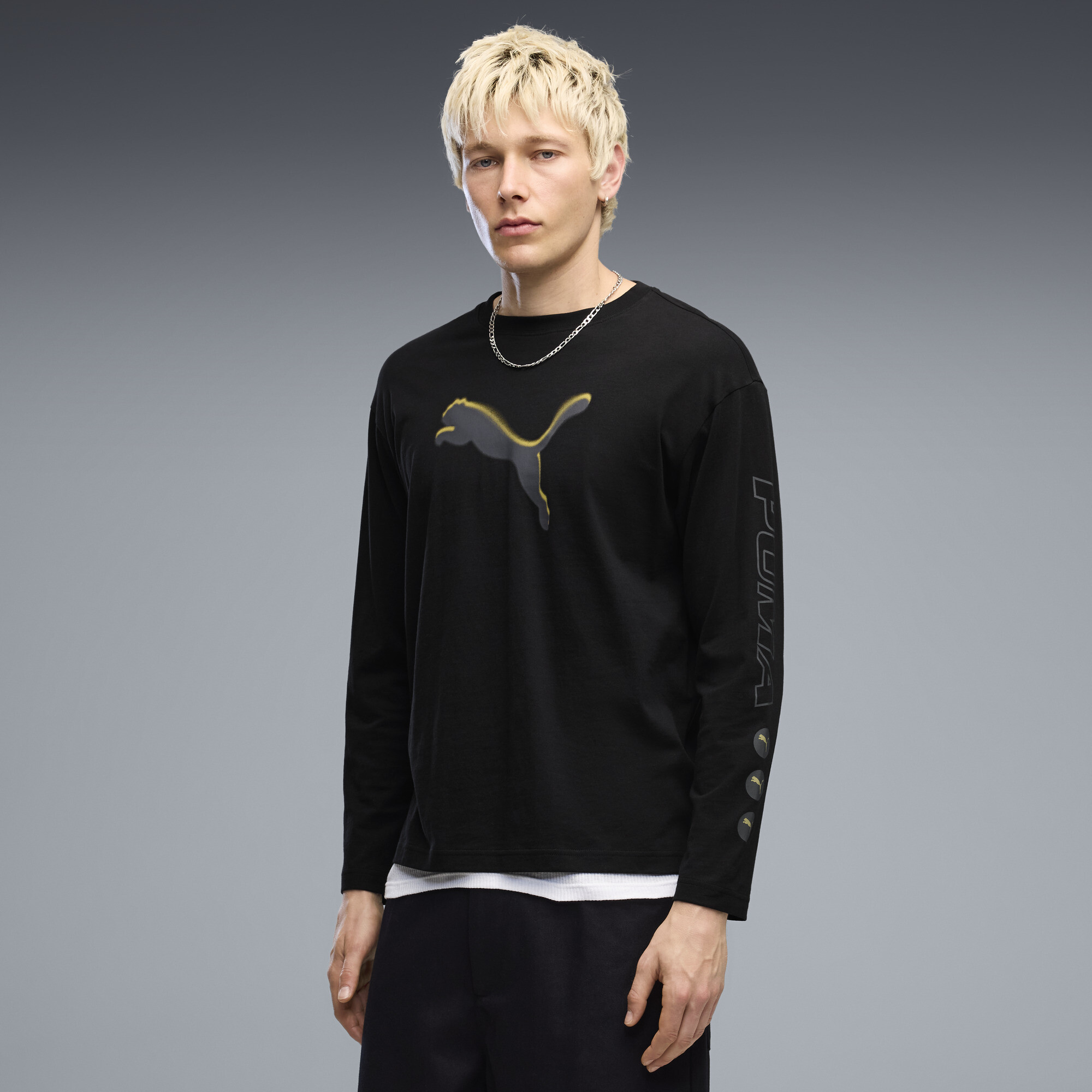 PUMA Sport Relaxed Street Langarmshirt Herren, Accessoires, Schwarz, XXL
