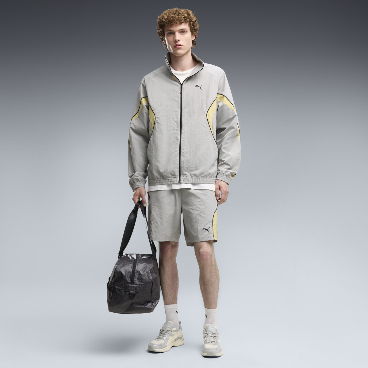 PUMA Sport Woven Shorts Men in Gray Echo, Medium