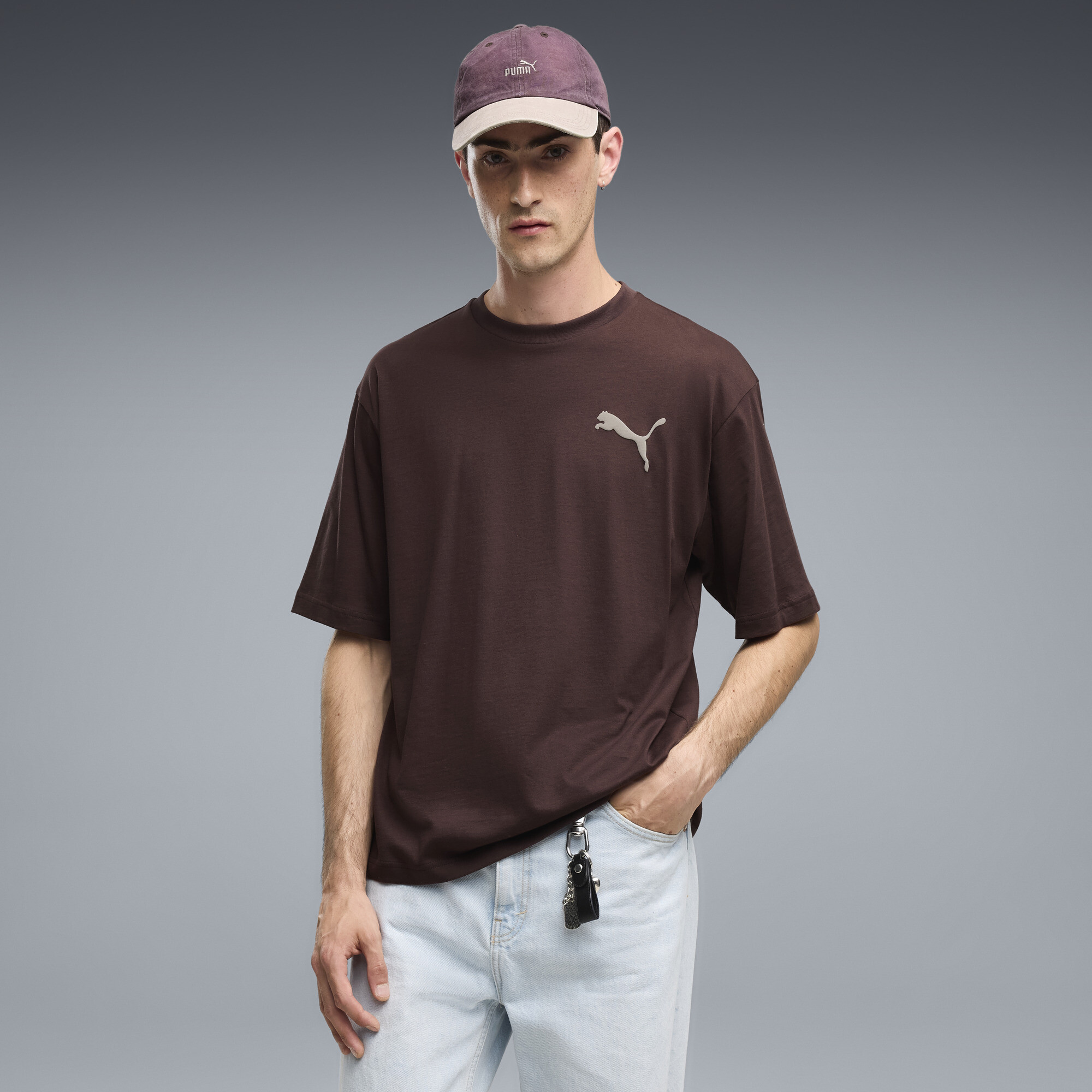 PUMA T-shirt boxy imprims Utility Homme Vtements Marron M 28$