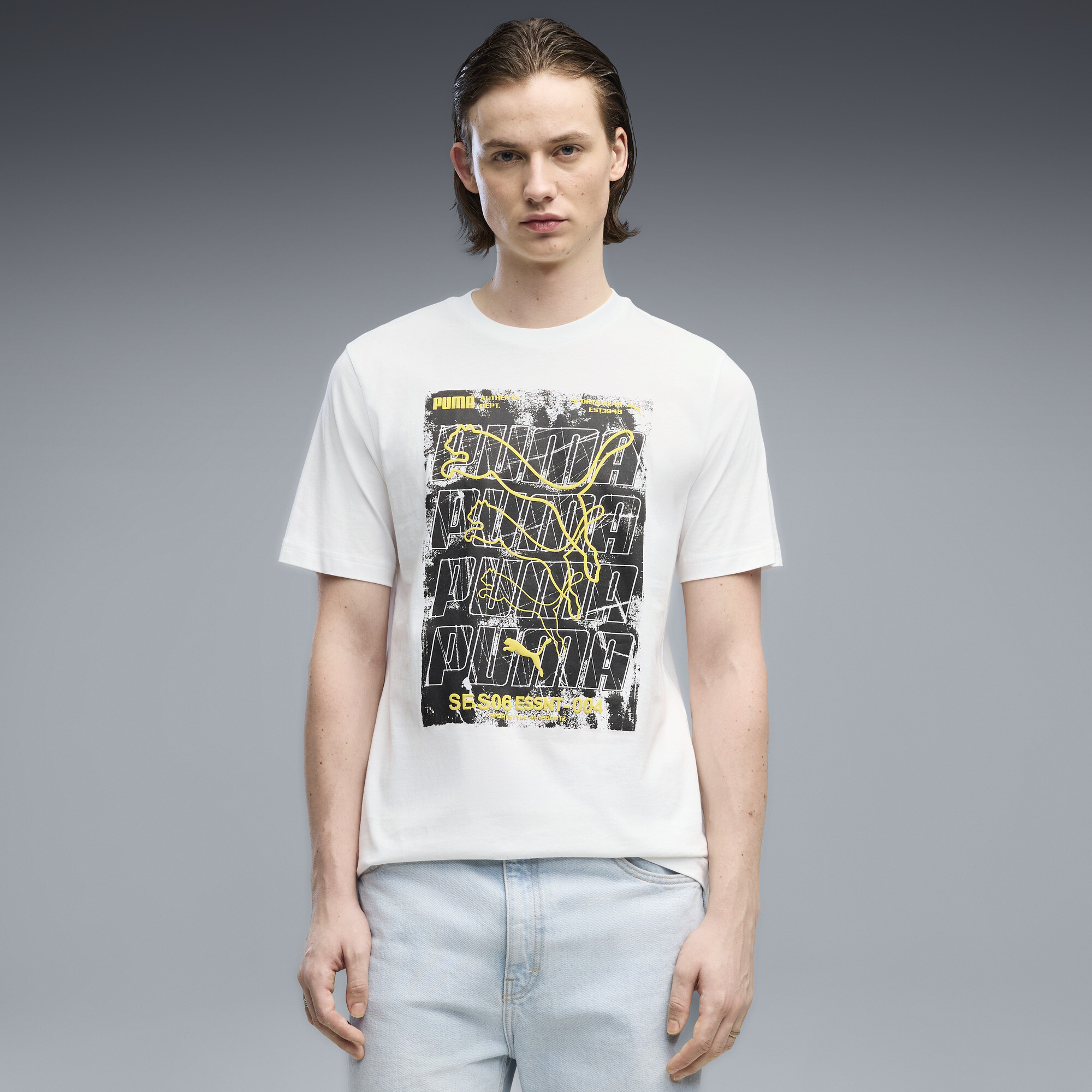 PUMA Graphics Box T-Shirt Herren, Accessoires, Weiß, L