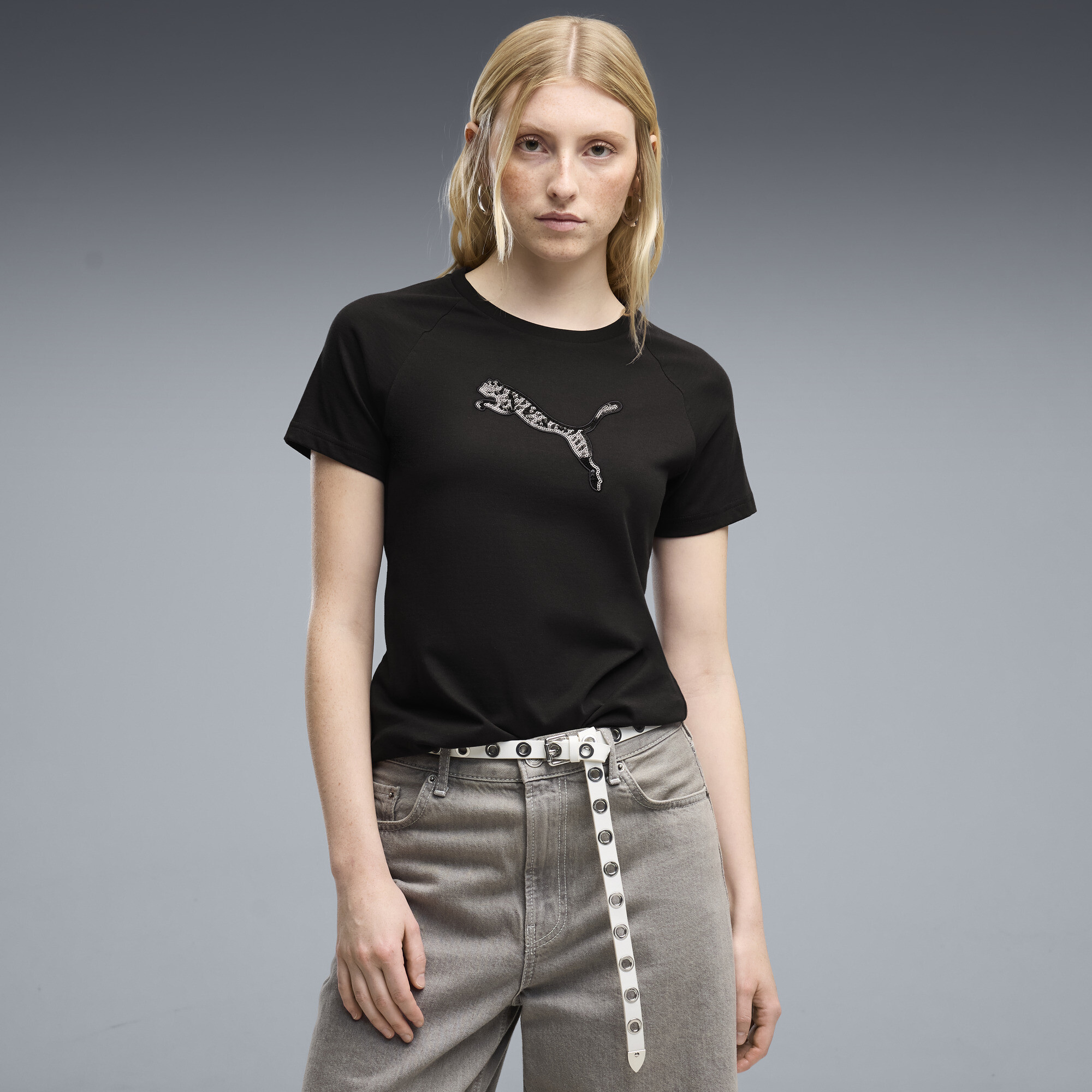 PUMA T-shirt Essentials Sequins Femme Vtements Noir L 28 €