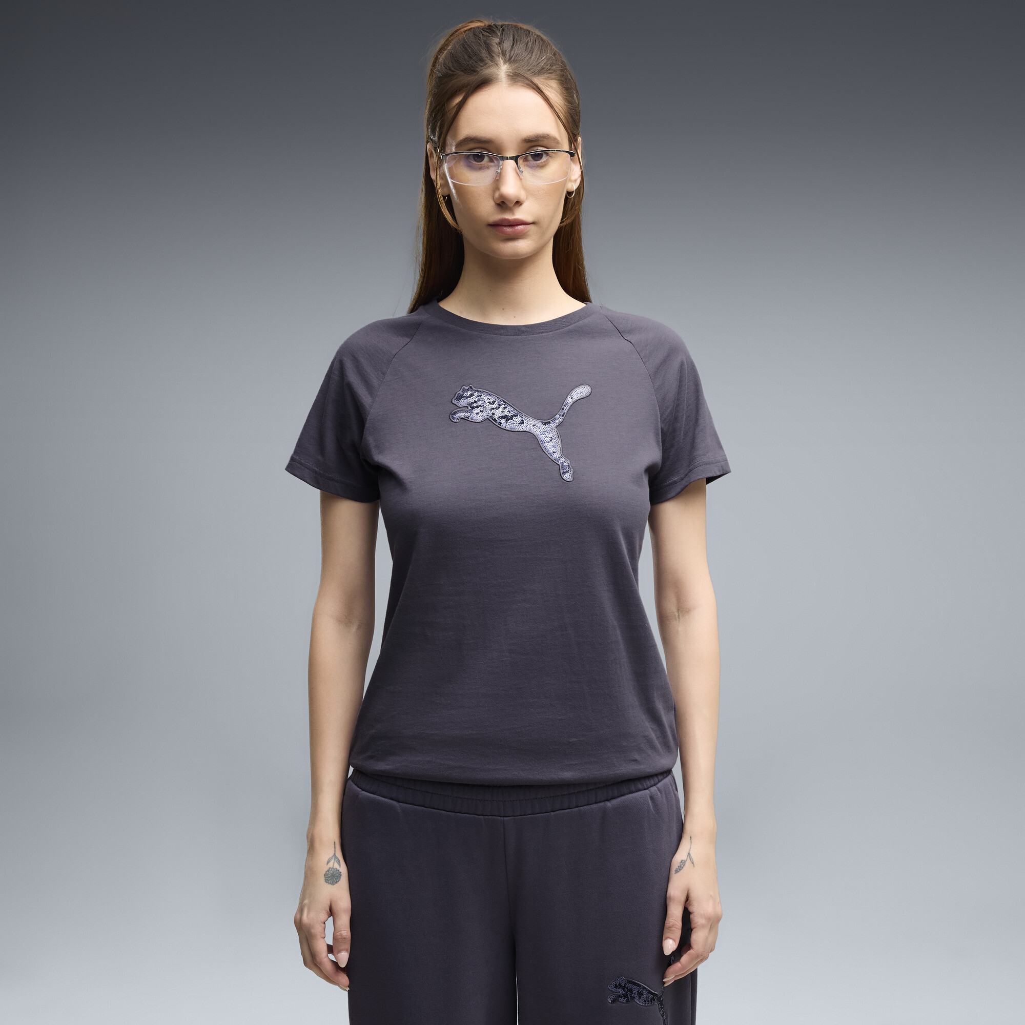 PUMA T-shirt Essentials Sequins Femme Vtements Gris M 28 €