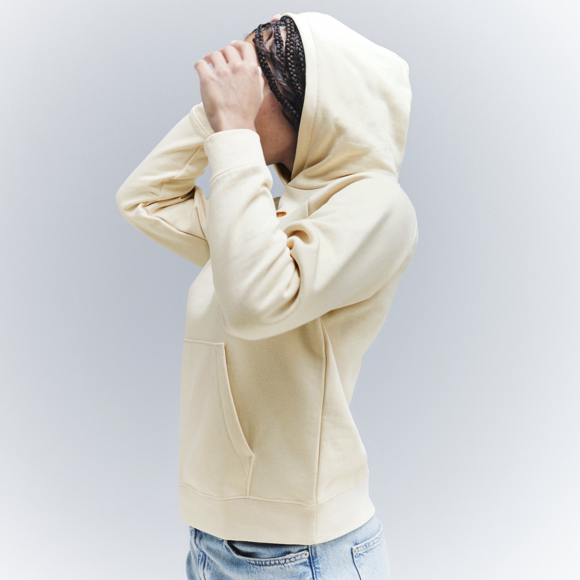 PUMA Essentials Women's Sequin Hoodie in White, Size XL
