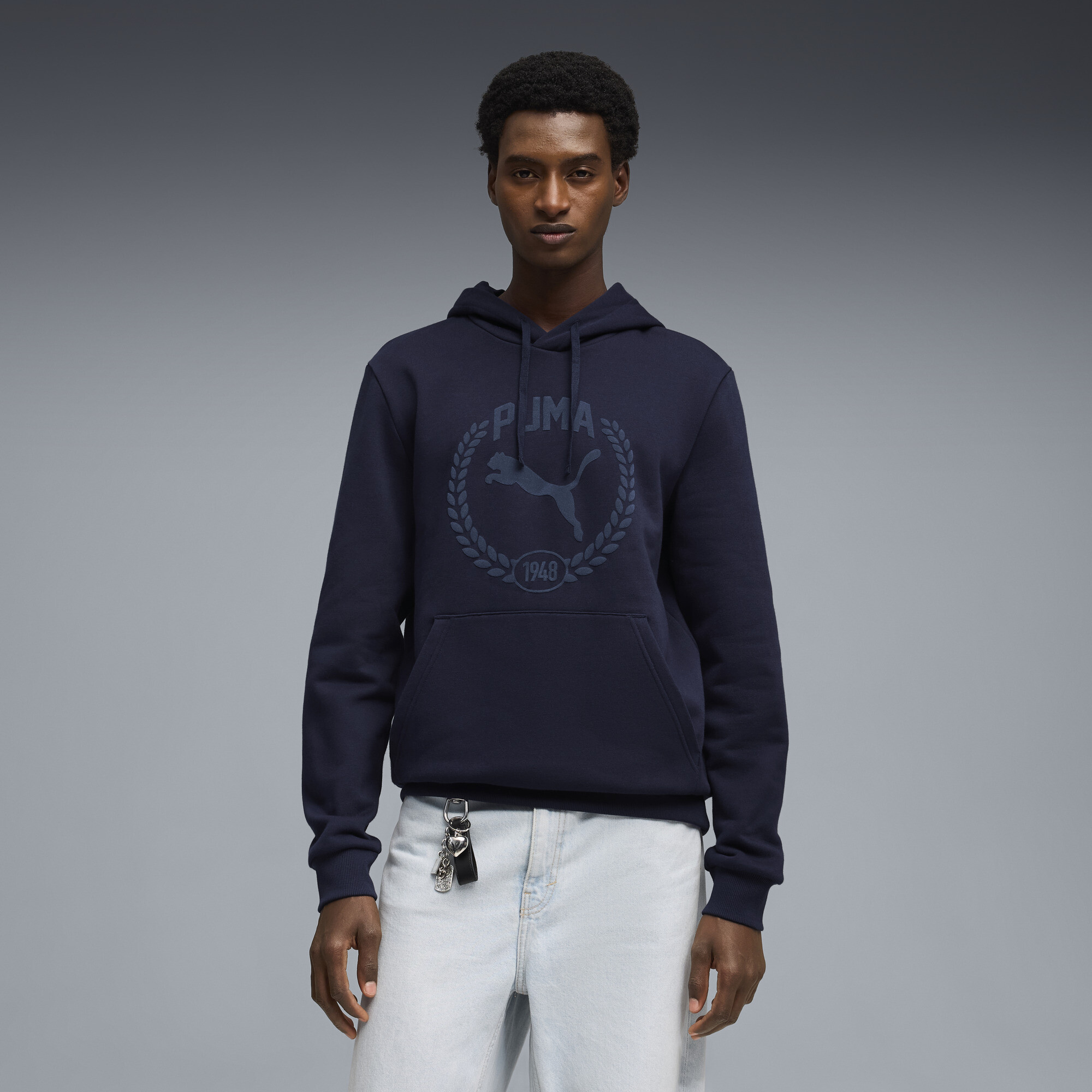 PUMA Essentials Men's Tonal Hoodie in Blue, Size XL