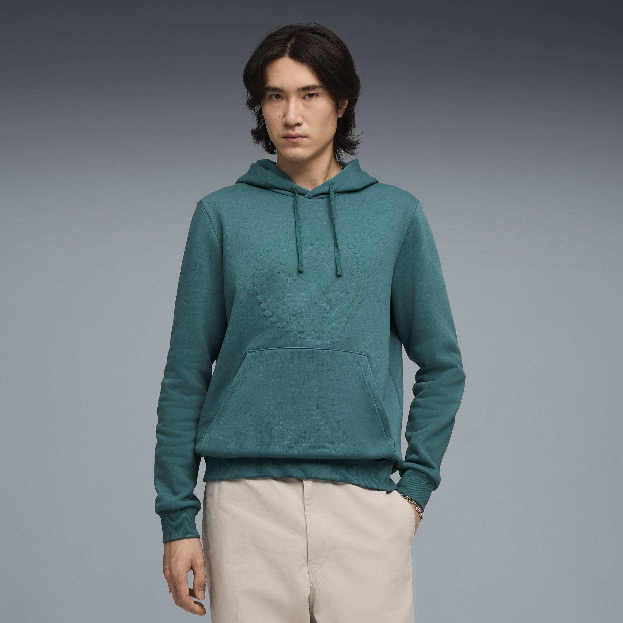 PUMA Essentials Men's Tonal Hoodie in Green, Size XXL