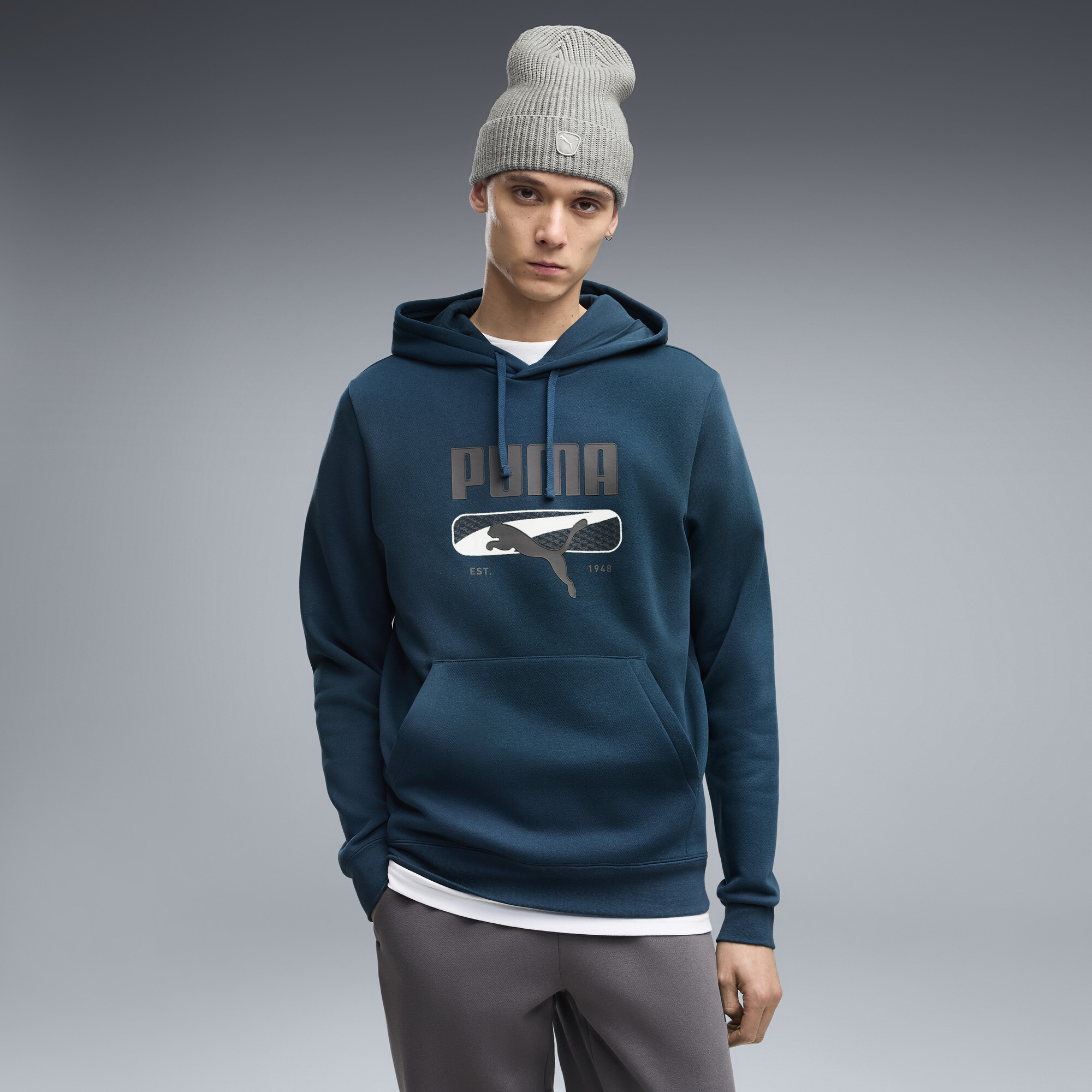 PUMA Sport Logo Play fleece hoodie voor Heren, Maat S