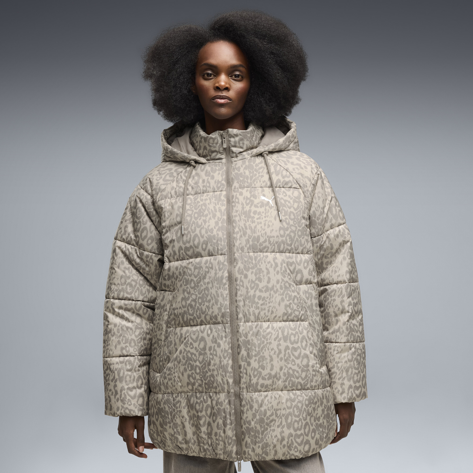 PUMA Style Relaxed Steppjacke Damen, Kleidung, , M